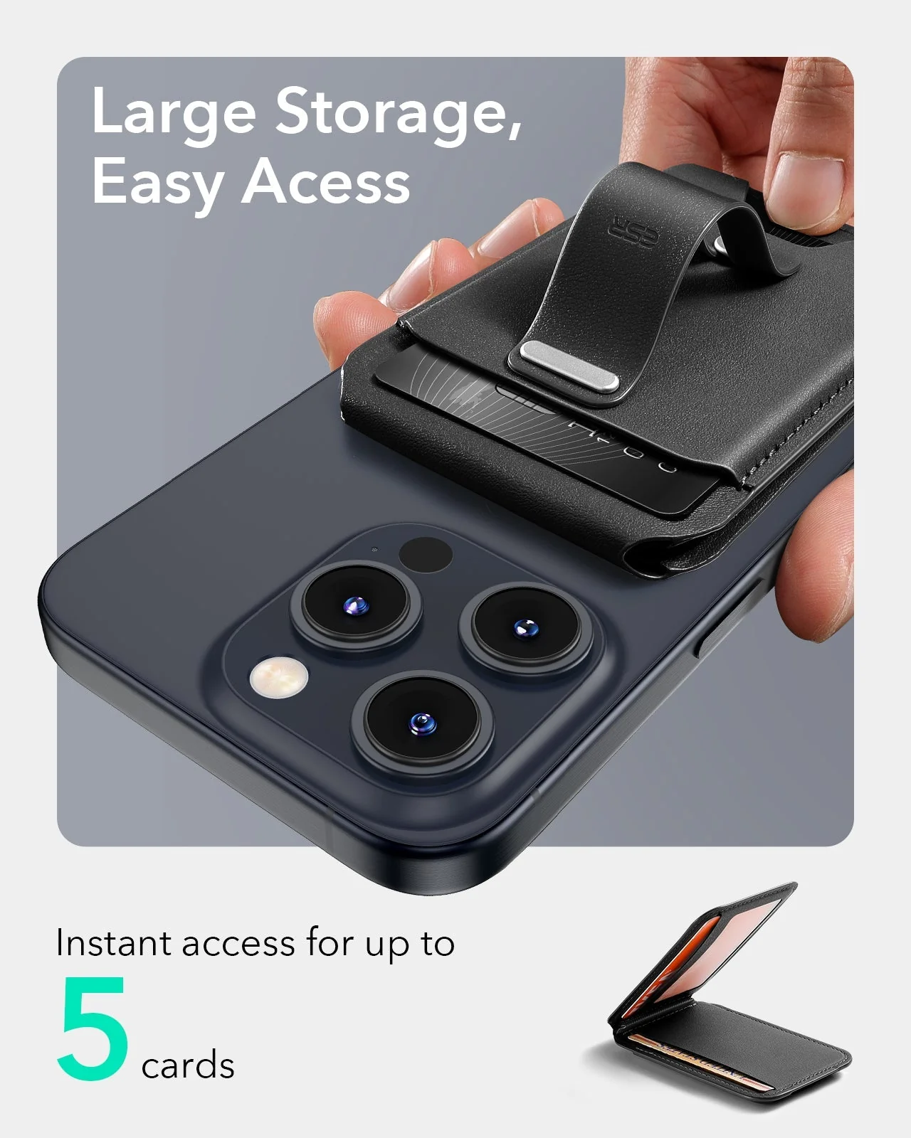 Grip Wallet Stand (HaloLock) - Black - Image 7