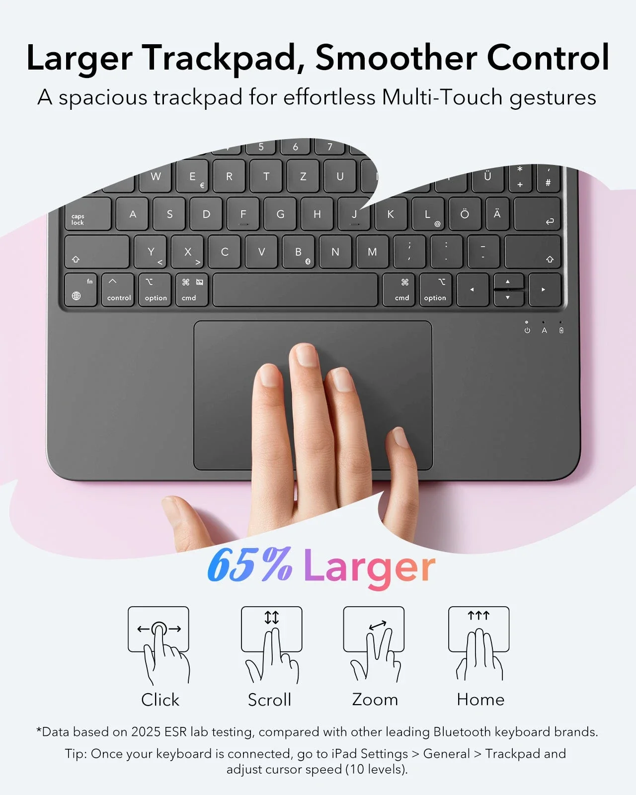 iPad 2026 Entry-level Flex Tastaturhülle (abnehmbar) - DE Layout-Dark Gray - Image 6