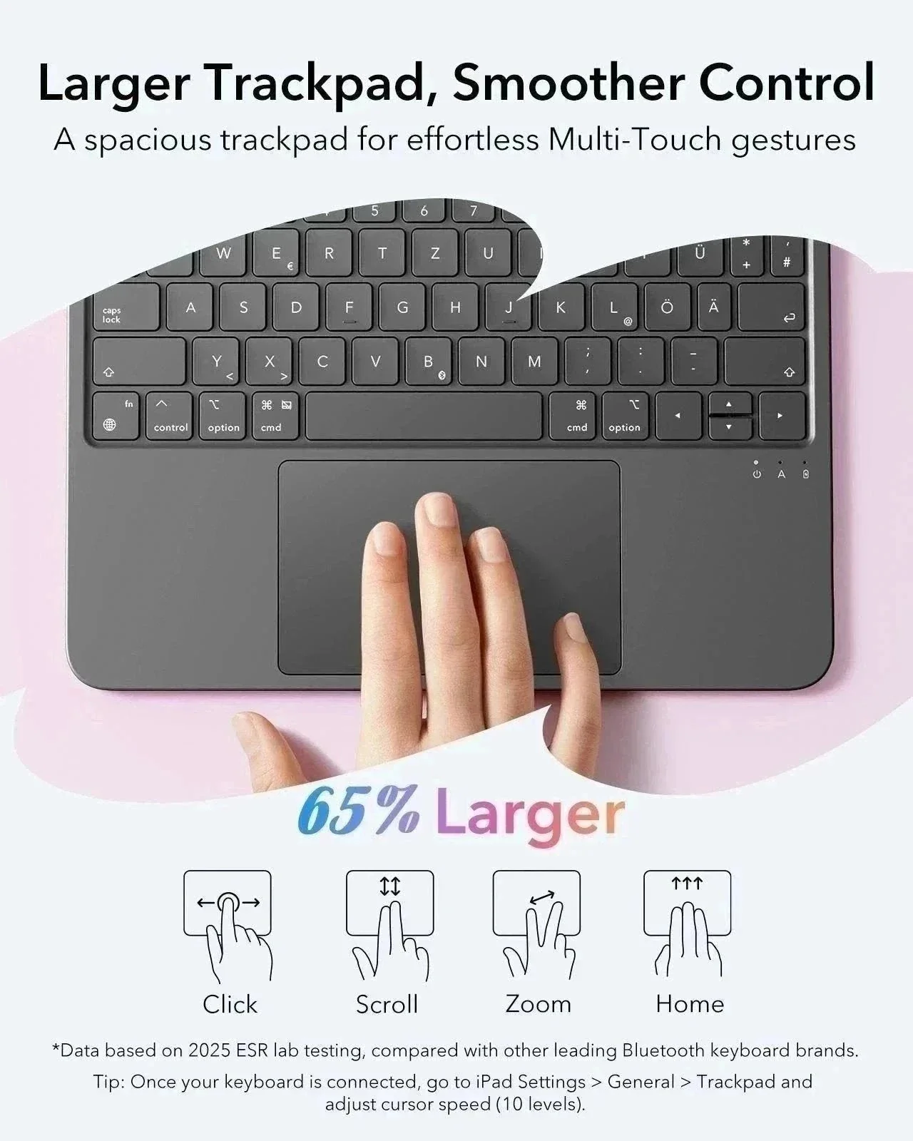 iPad Air 10,9" (5./4. Gen) Flex-Tastaturhülle (abnehmbar) Transformations-Bundle - DE Layout -Dark Gray - Image 5