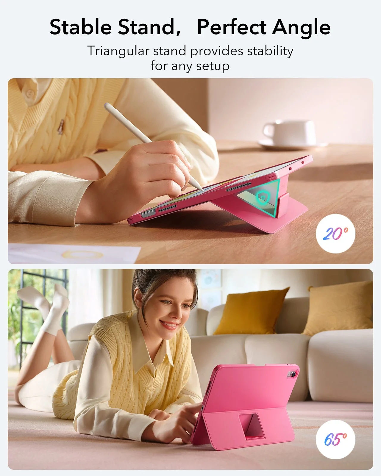 iPad 2026 Entry-level Flex Keyboard Case (Detachable) - US Layout-Pink - Image 5