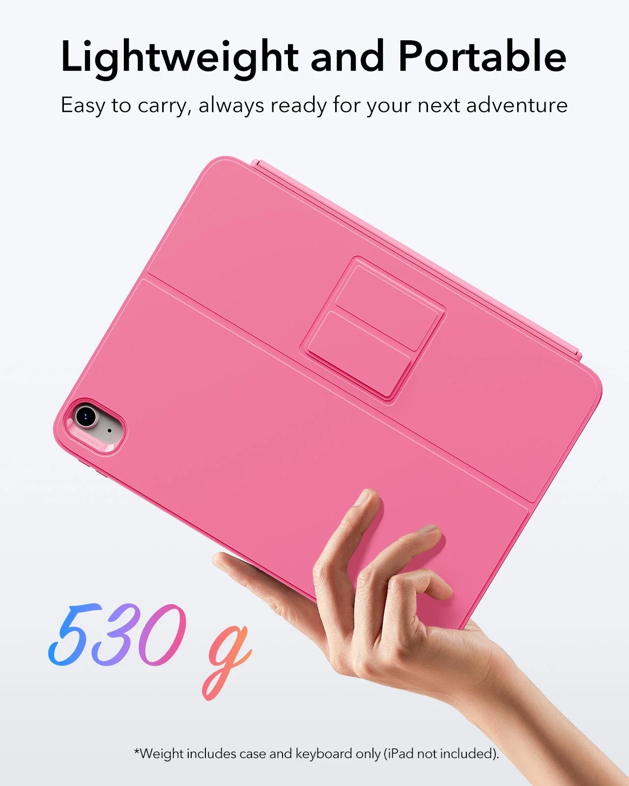 iPad 2026 Entry-level Flex Keyboard Case (Detachable) - US Layout-Pink - Image 6