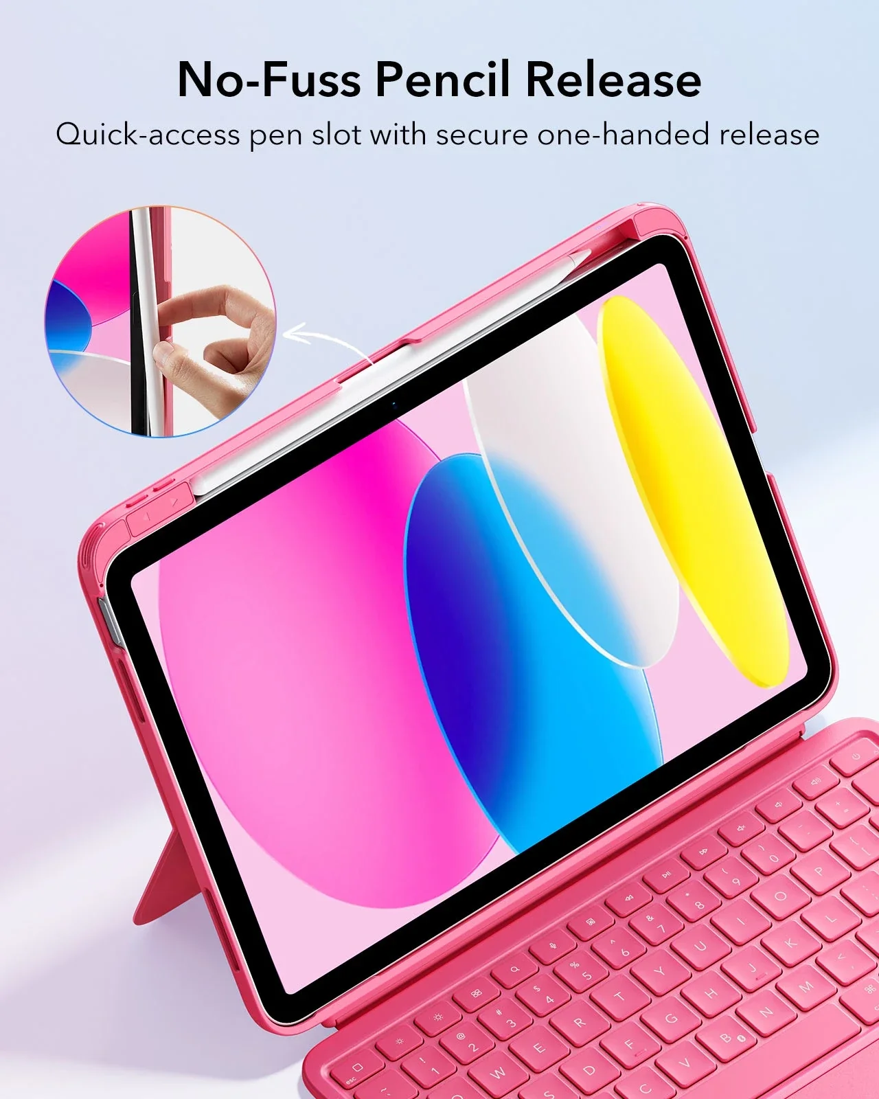 iPad 2026 Entry-level Flex Keyboard Case (Detachable) - US Layout-Pink - Image 8