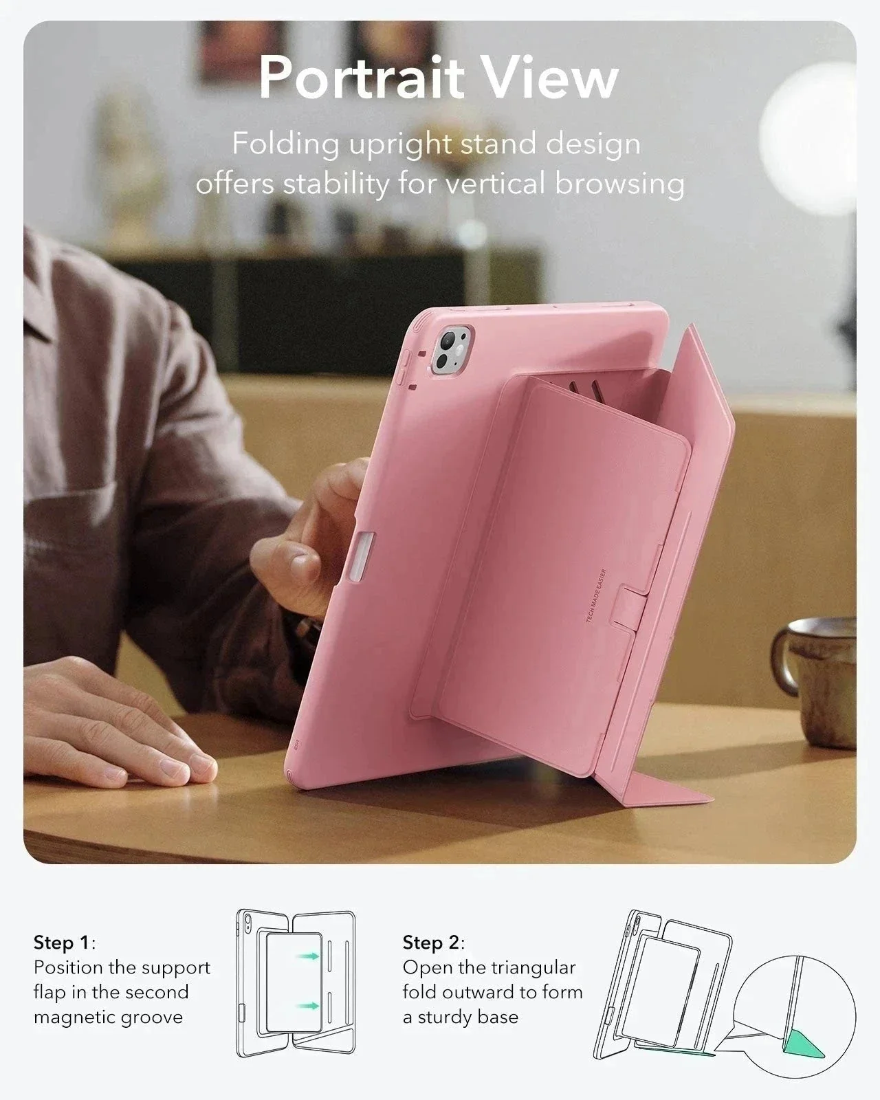 iPad Pro 13ʺ (2025) Flip Transformation Bundle - Pink - Image 5