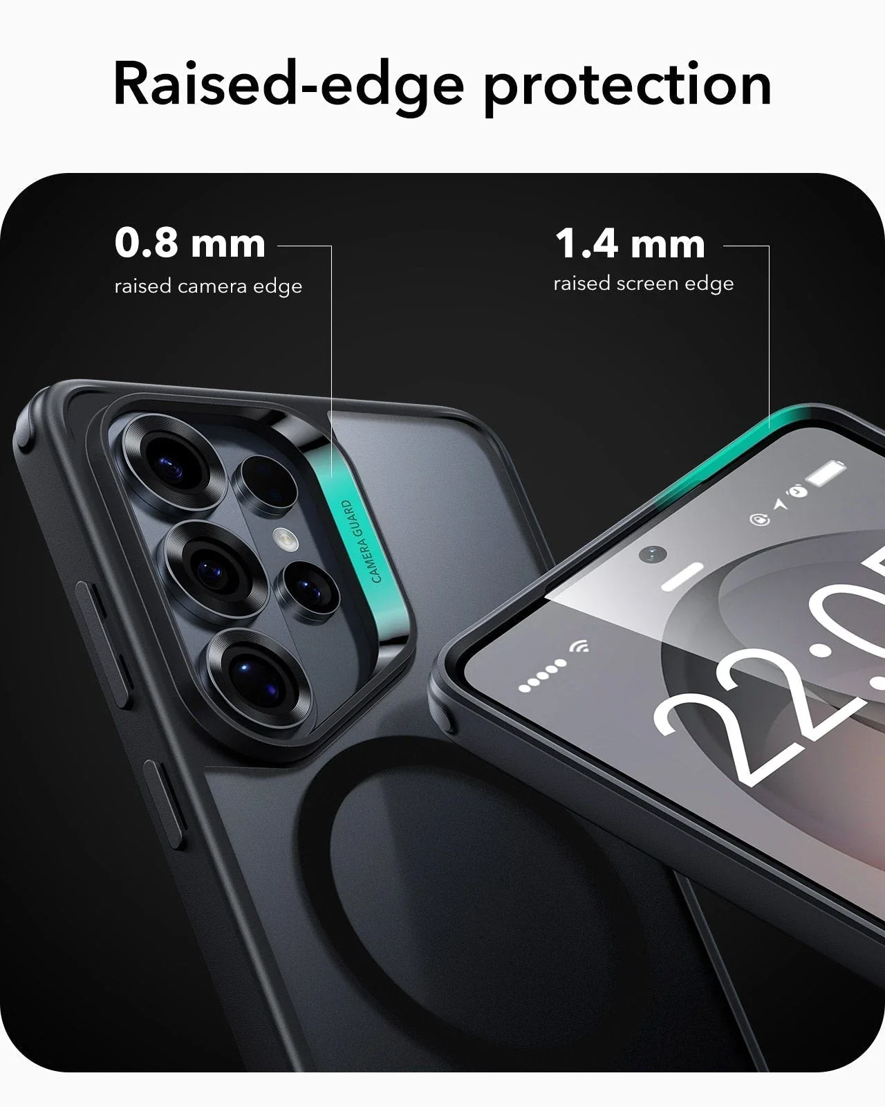 Galaxy S26 Ultra Bundle Classic Hybrid Magnetic Case and Armorite® Screen Protector - Frosted Black - Image 4