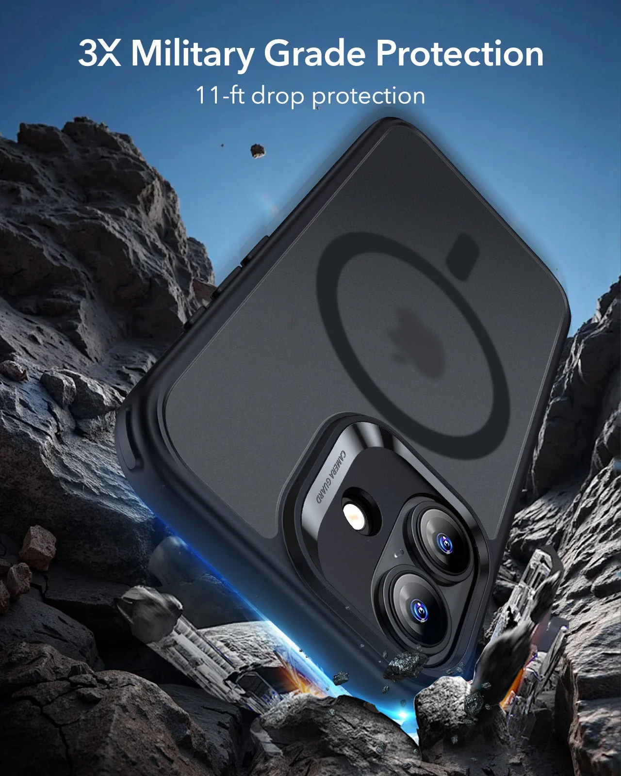 iPhone 17 Classic Hybrid Magnetic Case (Camera Control) - Frosted Black - Image 4