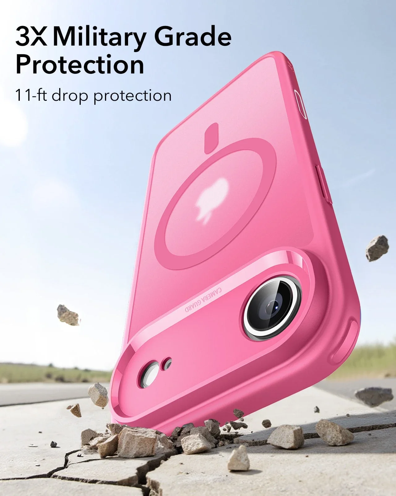 iPhone Air Classic Hybrid Magnetic Case (Camera Control) - Frosted Pink - Image 4