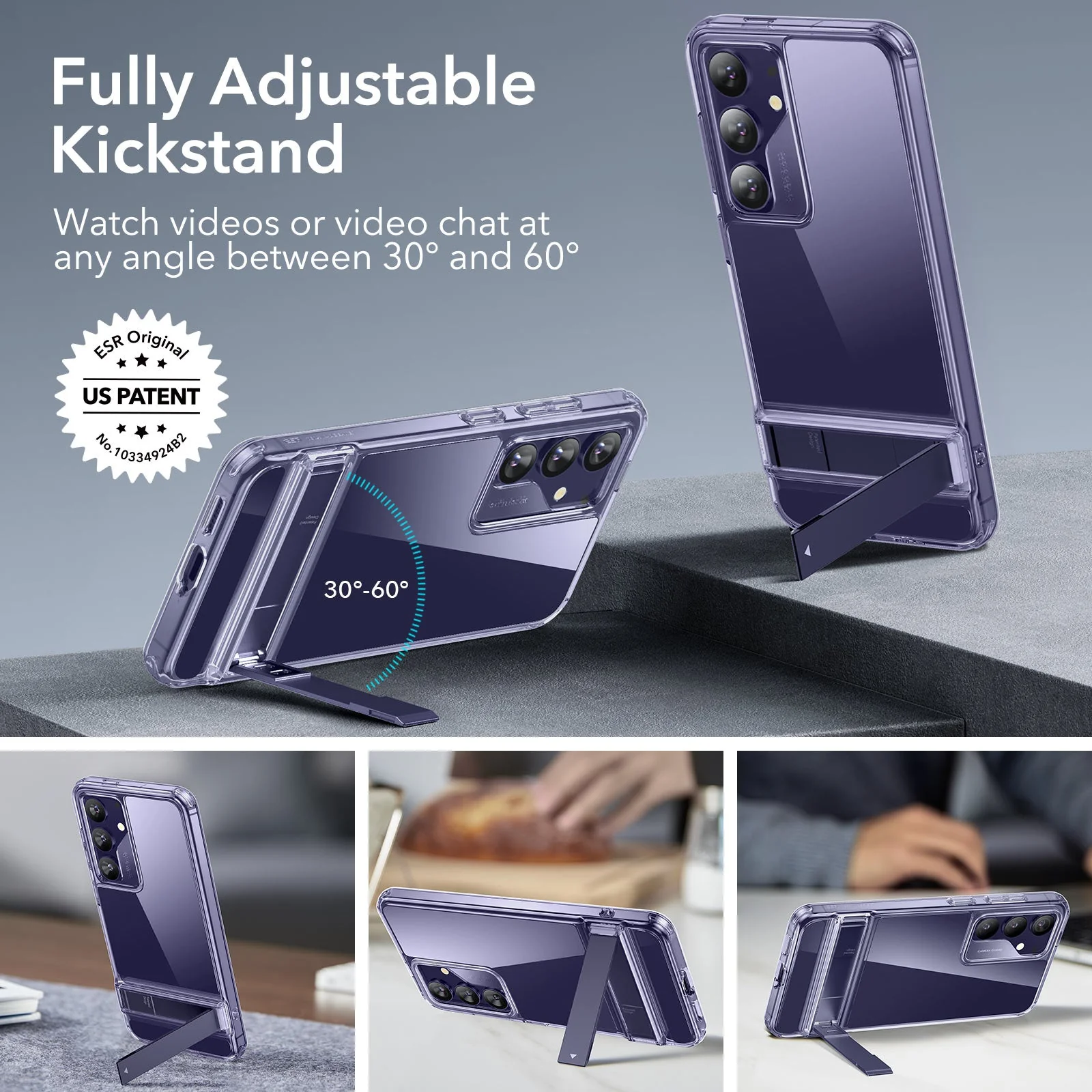 Galaxy S24 Boost Kickstand Case - Clear Purple - Image 2