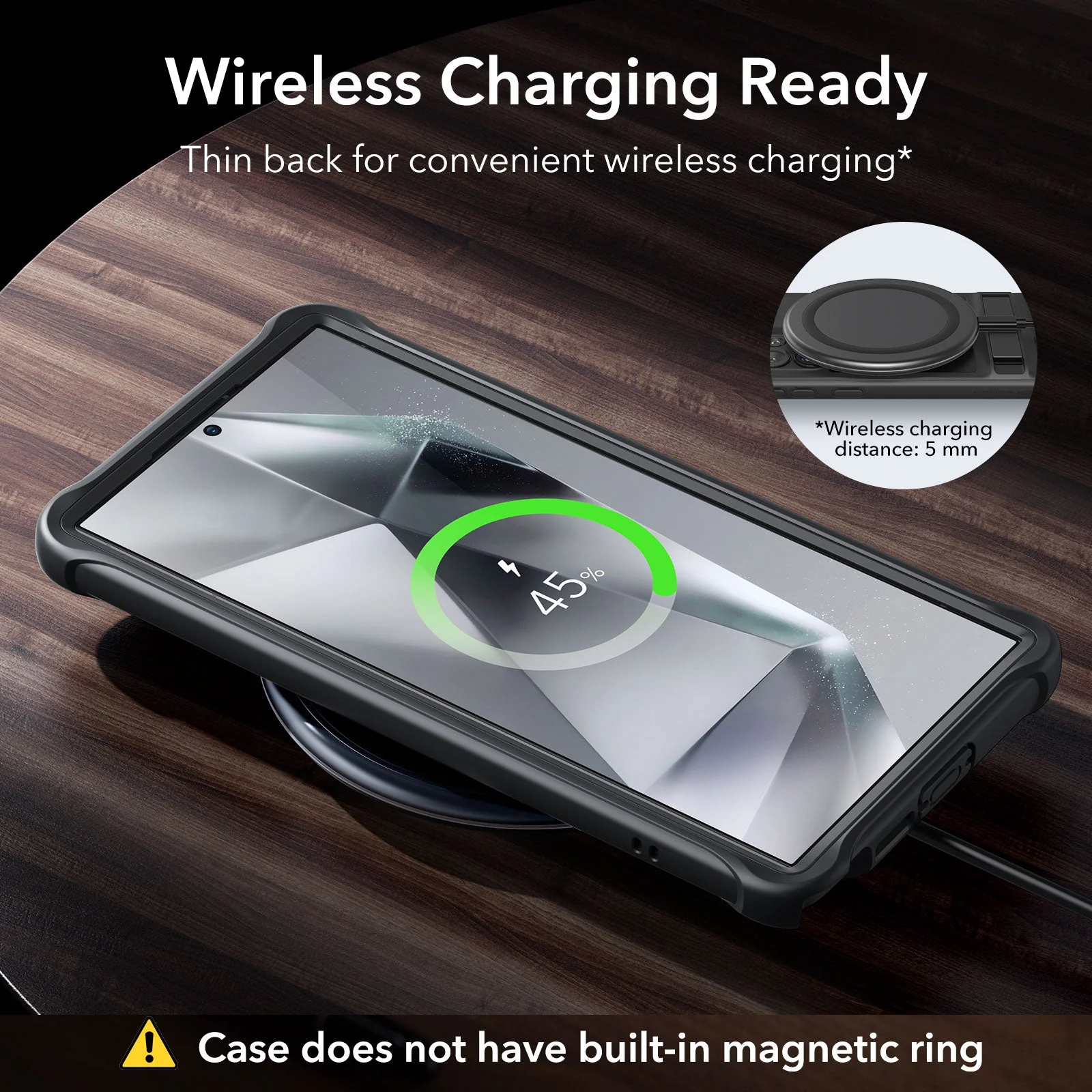 Galaxy S24 Ultra Armor Kickstand Case - Frosted Black - Image 8