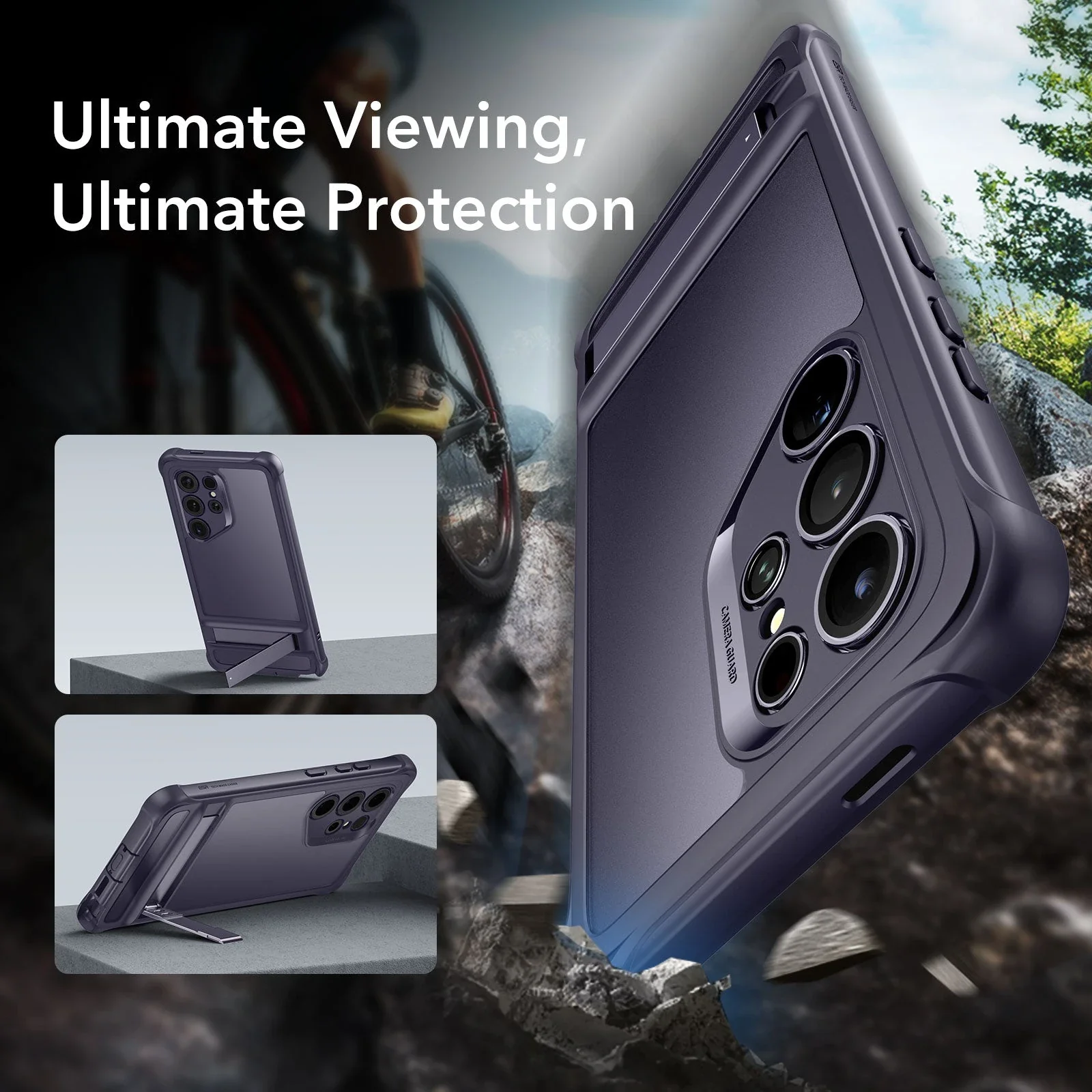 Galaxy S24 Ultra Armor Kickstand Case - Frosted Purple - Image 2