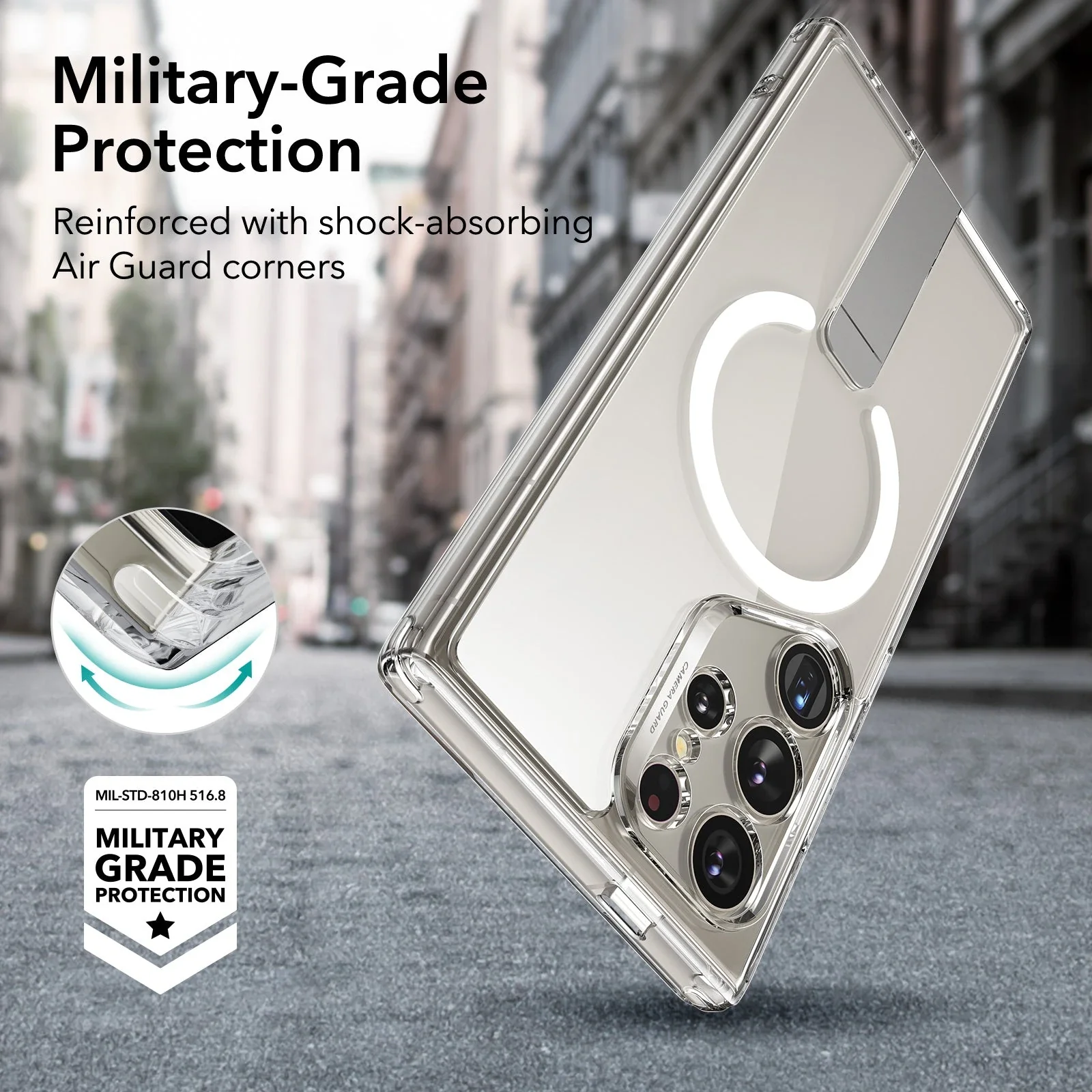 Galaxy S24 Ultra Boost Flickstand Case (HaloLock) - Clear - Image 4