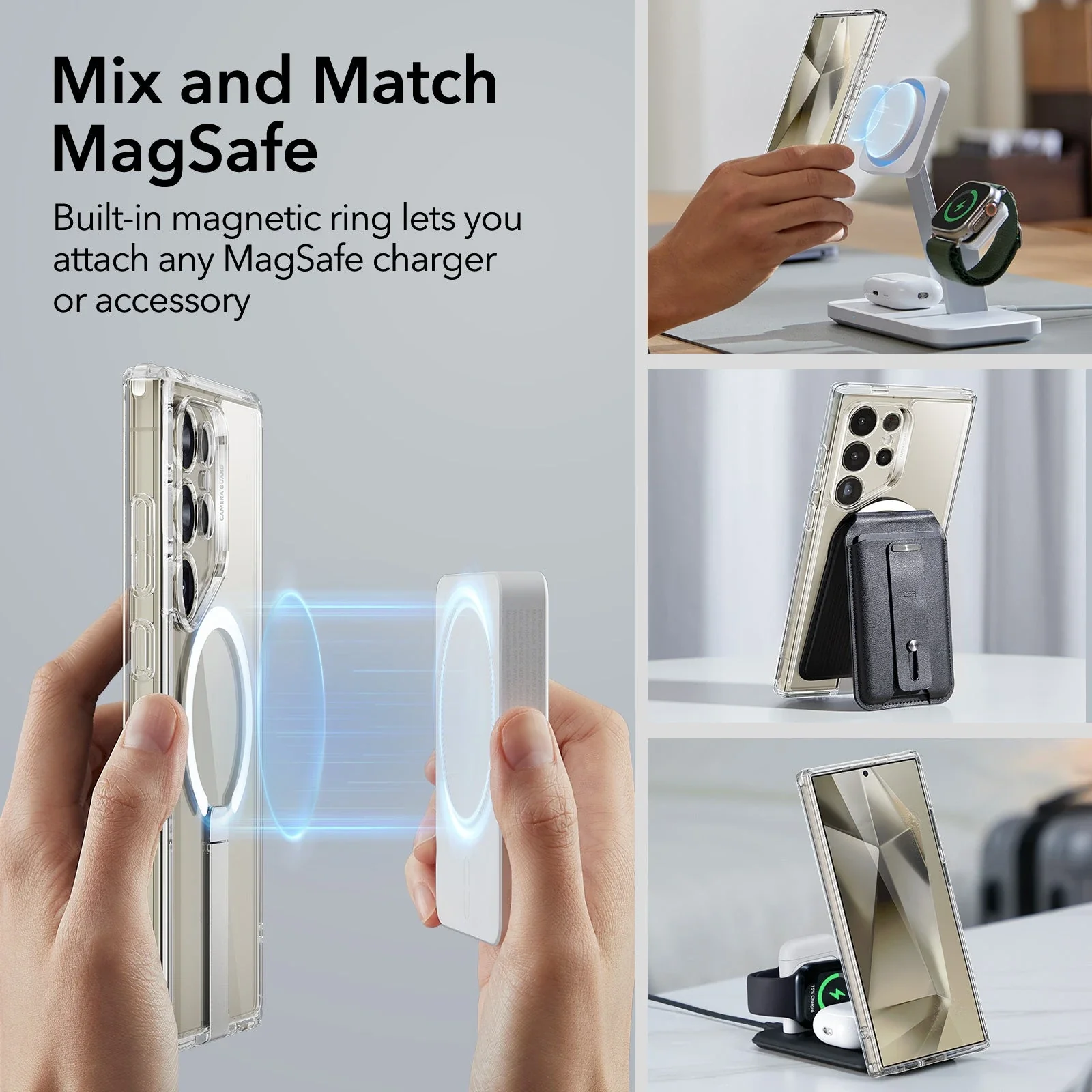 Galaxy S24 Ultra Boost Flickstand Case (HaloLock) - Clear - Image 5