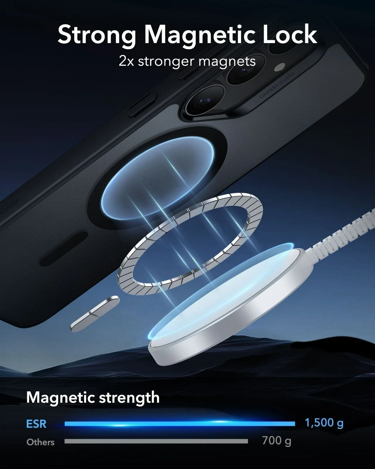 Galaxy S25+ HaloLock Classic Hybrid Case - Clear - Image 3