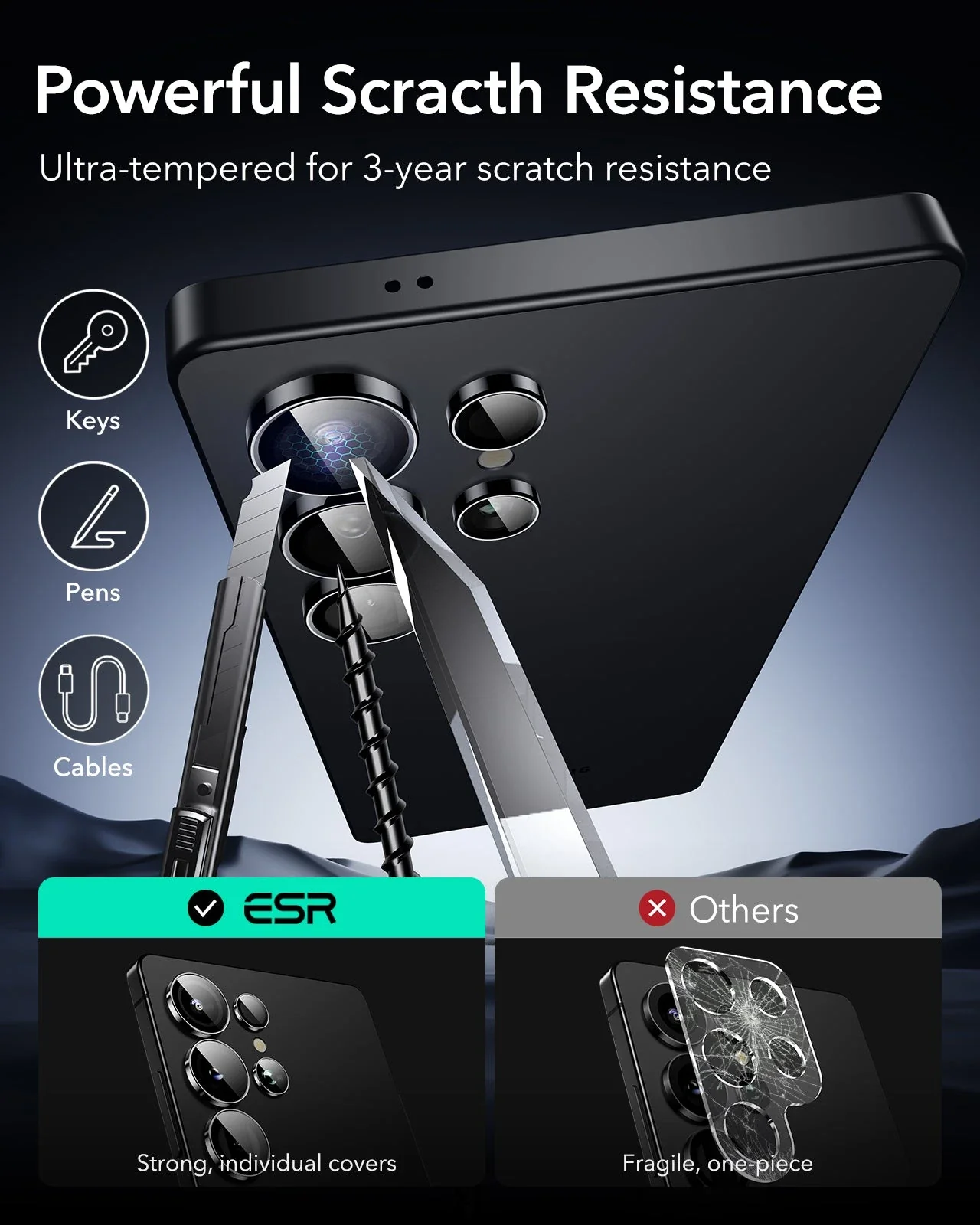 Galaxy S25 Ultra HaloLock Classic Hybrid Case Protection Bundle - Clear - Image 14