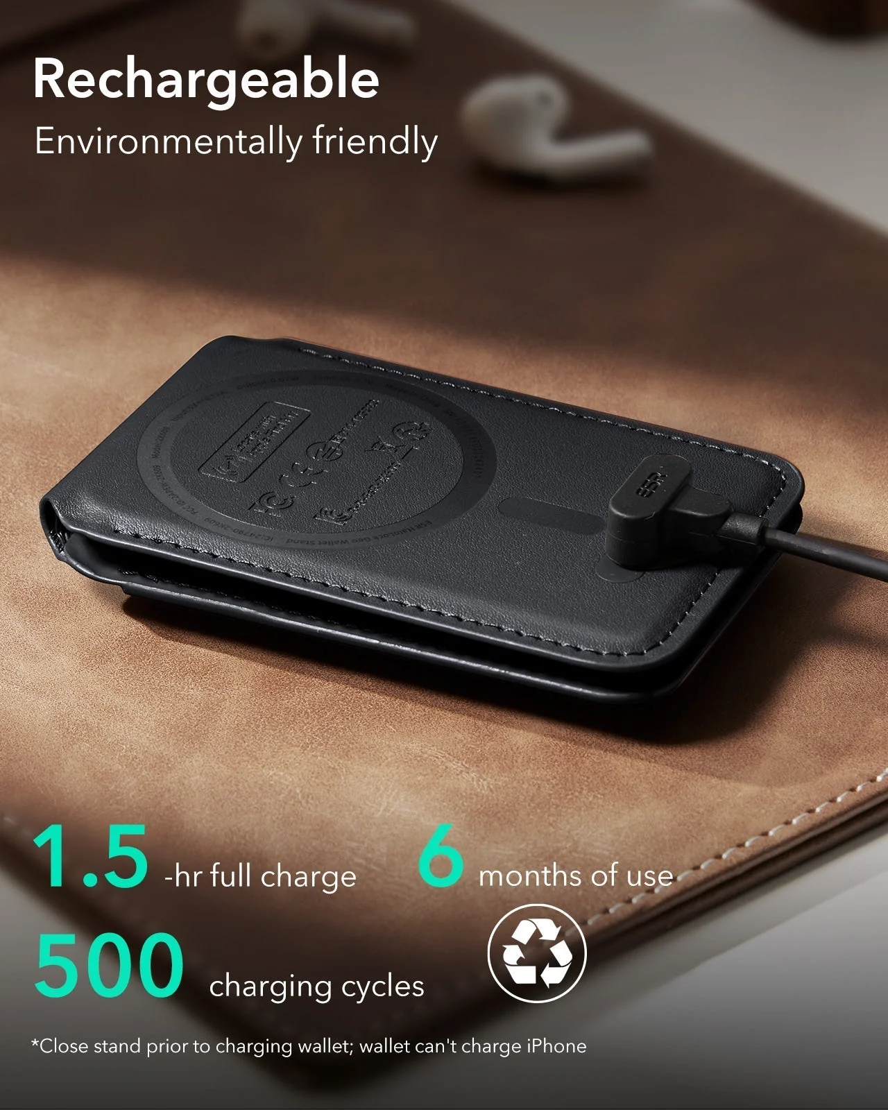 Geo Magnetic Wallet Stand (Grip) - Midnight Black - Image 8