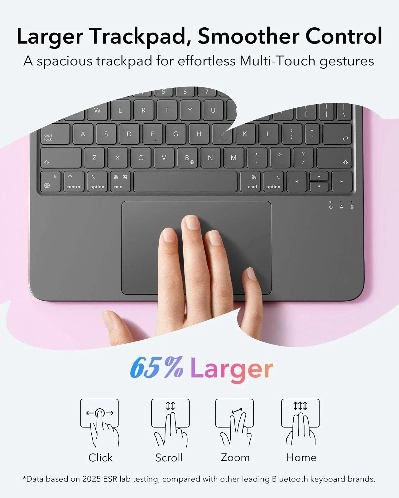 iPad 11" (A16) 2025 Flex-Tastaturhülle (abnehmbar) Pencil Bundle - DE Layout-Dark Gray - Image 6