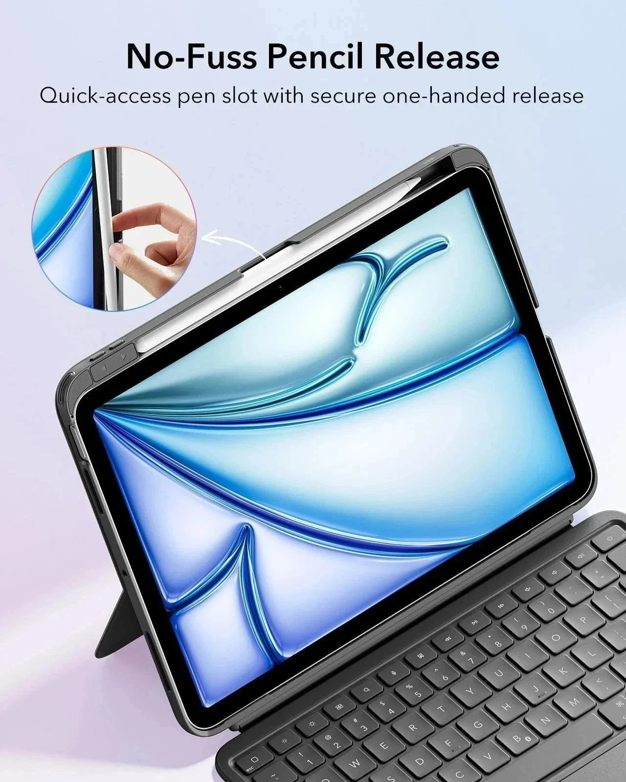 iPad 11" (A16) 2025 Flex-Tastaturhülle (abnehmbar) Pencil Bundle - DE Layout-Dark Gray - Image 8