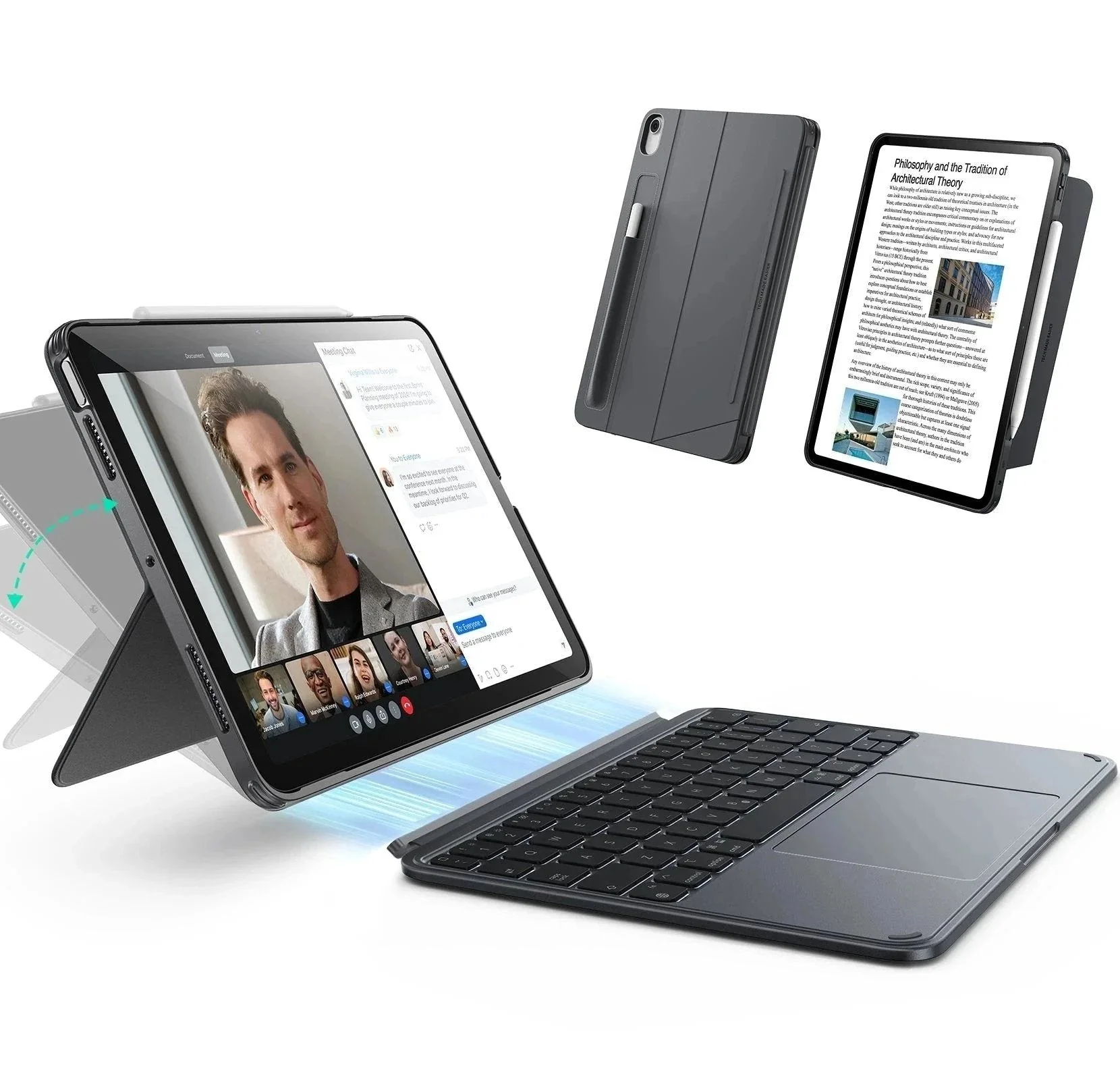 iPad Air 13"(M2) 2024 Shift Tastaturhülle (abnehmbar)  - DE Layout - Dark Gray - Image 2