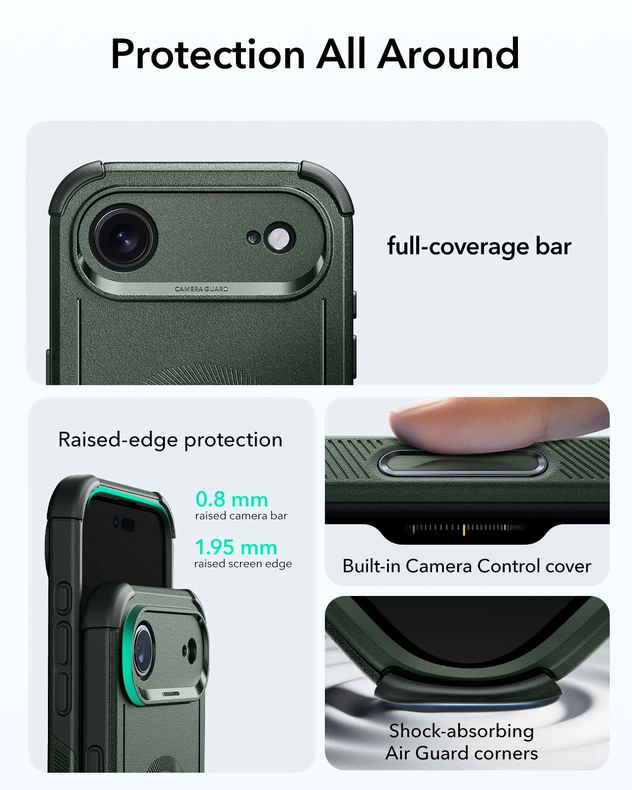 iPhone Air Cyber Tough Magnetic Case (Camera Control) - Olive Green - Image 3