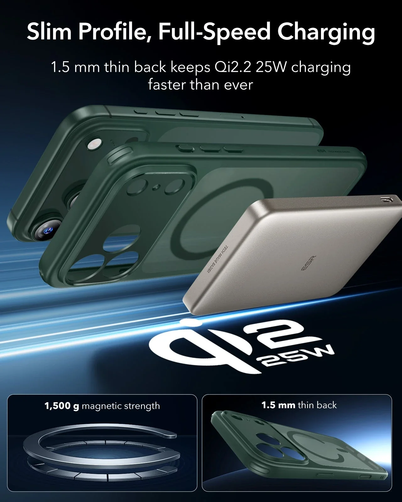 iPhone 17 Pro Max Classic Hybrid Magnetic Case (Camera Control) - Frosted Green - Image 5
