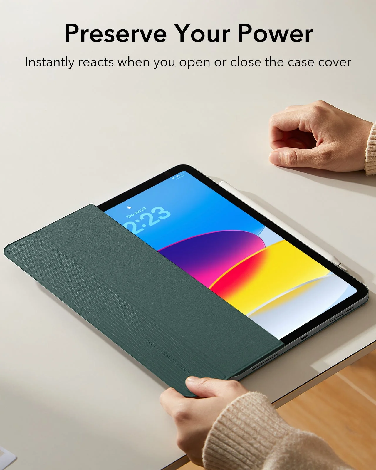 iPad 11" (A18) 2026 Rebound Magnetic Case - Green - Image 9