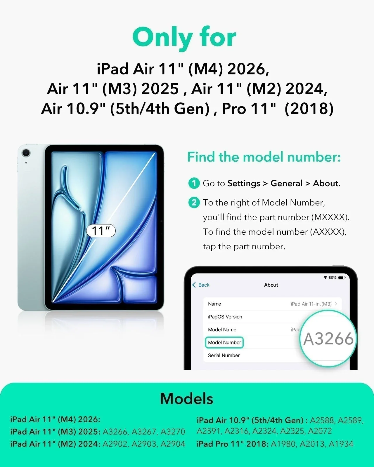 iPad Air 11" (M4) 2026 Rebound Magnetic Case - Brilliant White - Image 2
