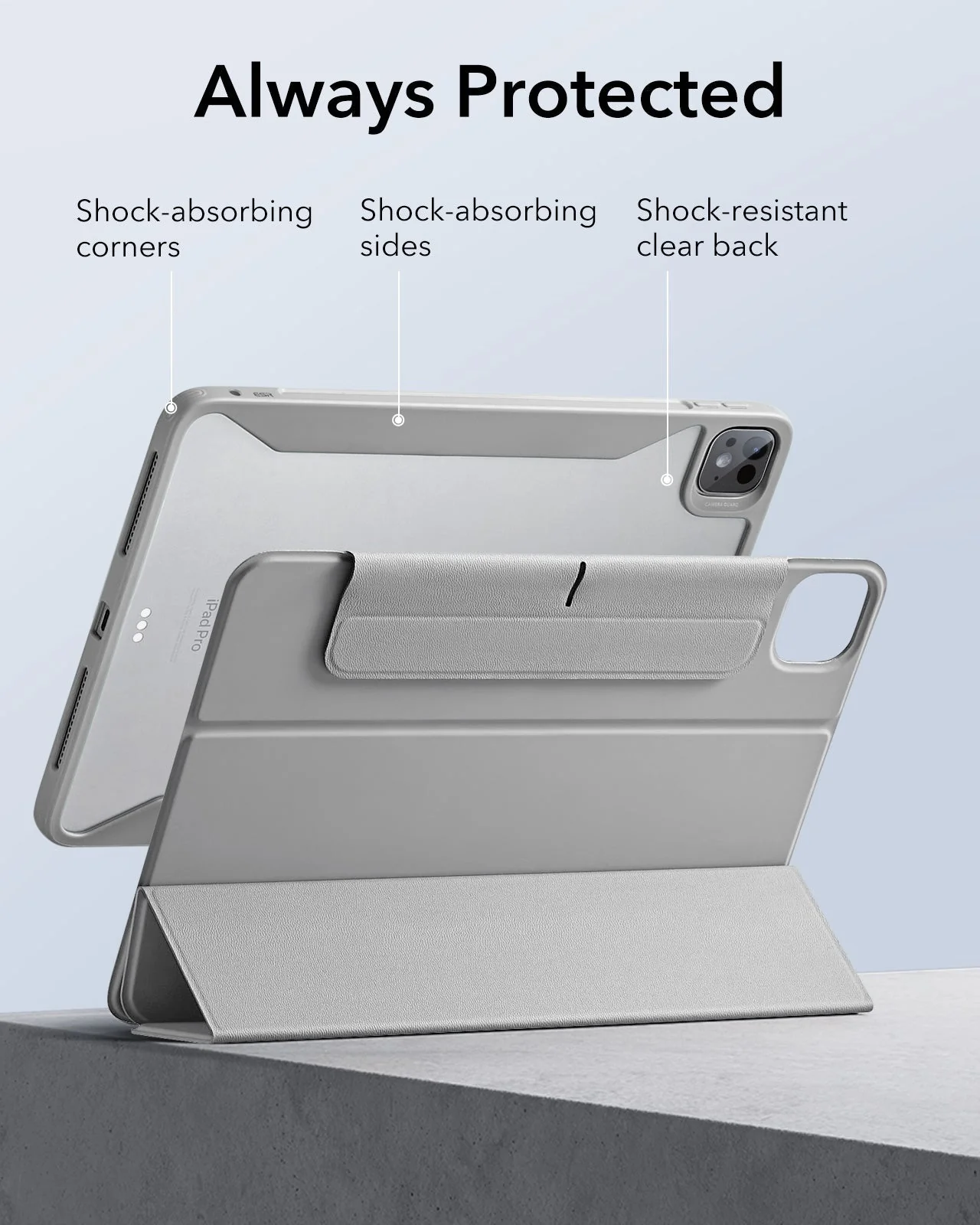iPad Pro 13ʺ (2025) Rebound Case and Screen Protector Bundle - Grey - Image 7
