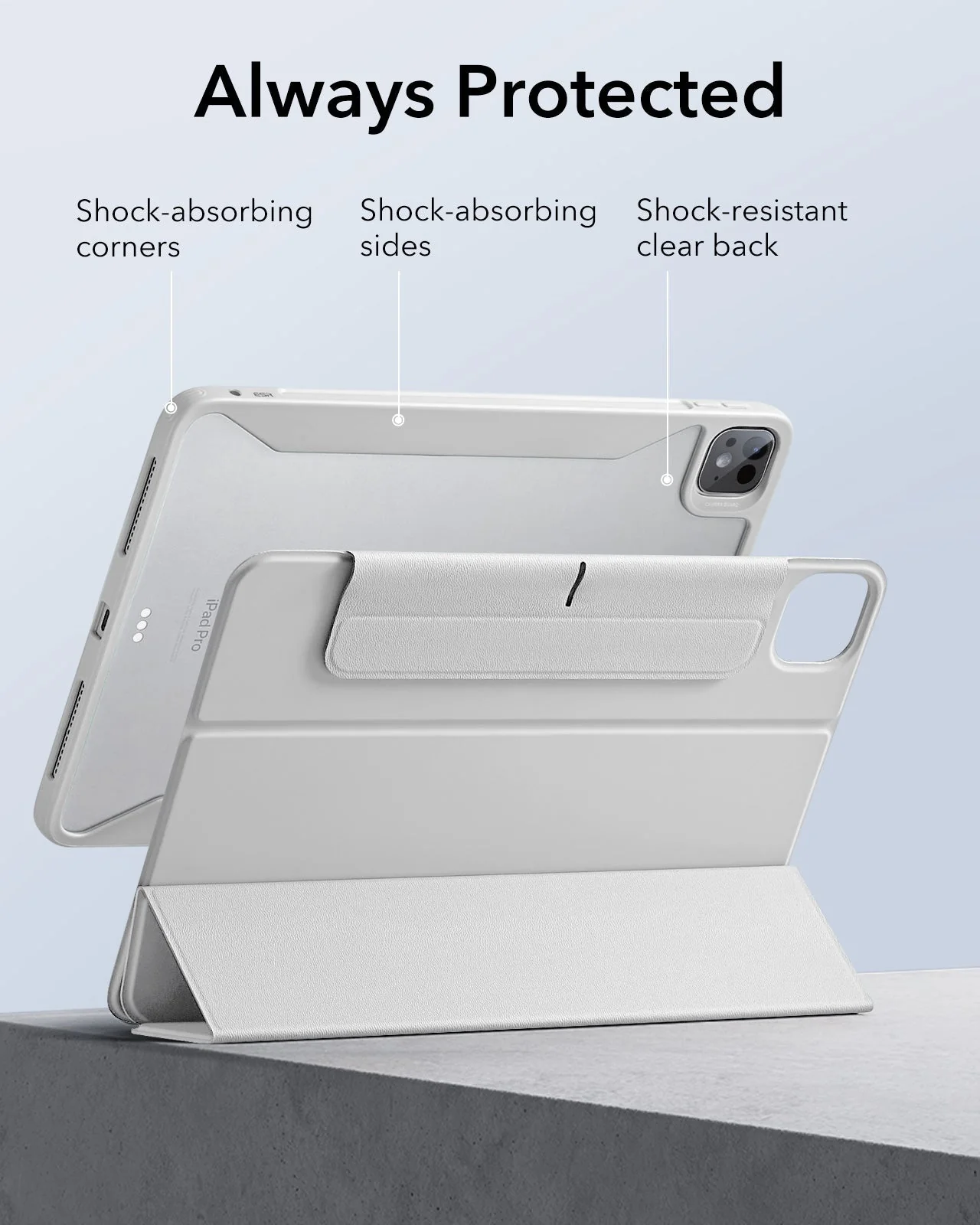 iPad Pro 13ʺ (2025) Rebound Case and Screen Protector Bundle - Brilliant White - Image 7
