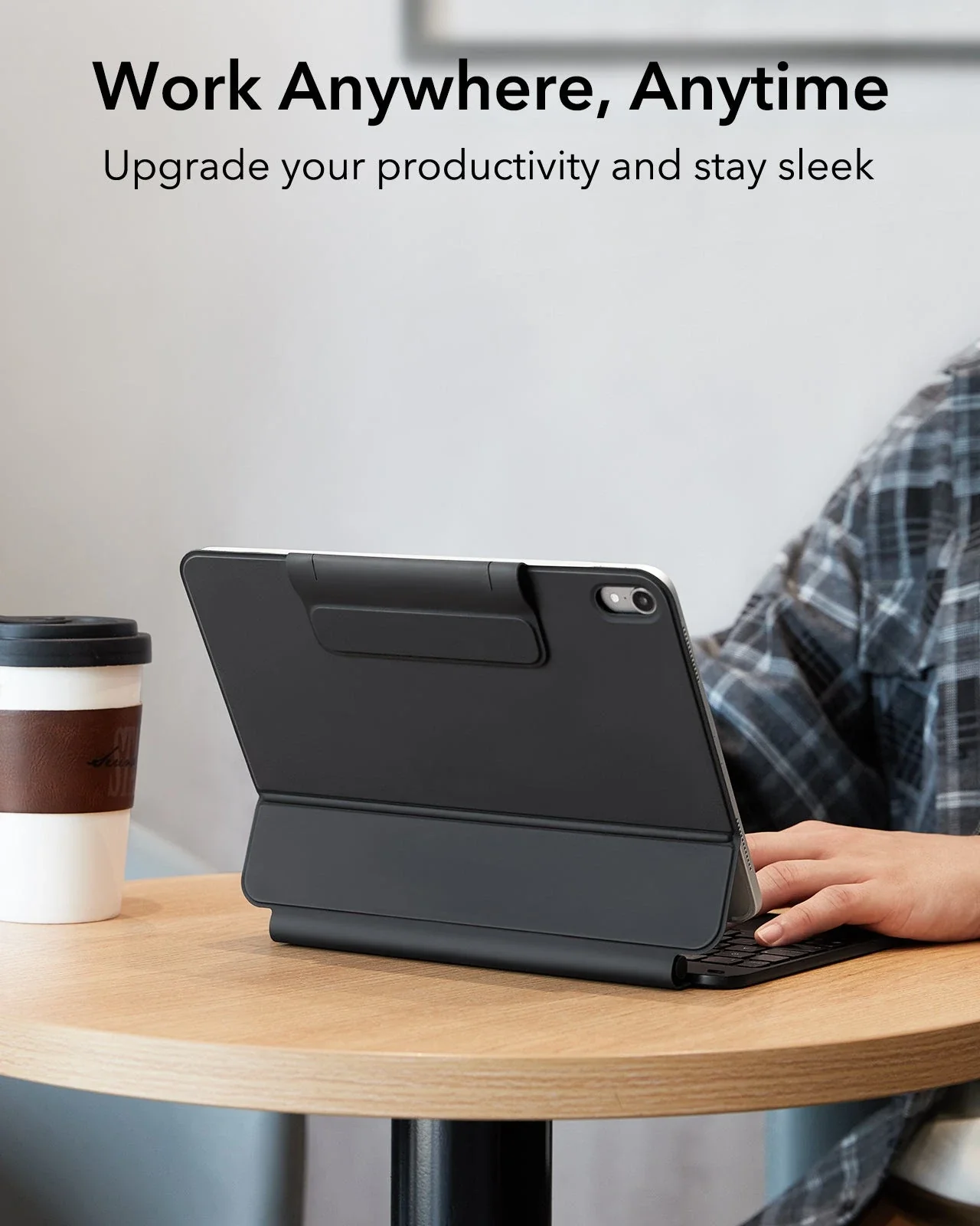 iPad 11" (A16, 2025) Rebound Magnetic Keyboard Case Paper-Feel Bundle - US Layout-Black - Image 8