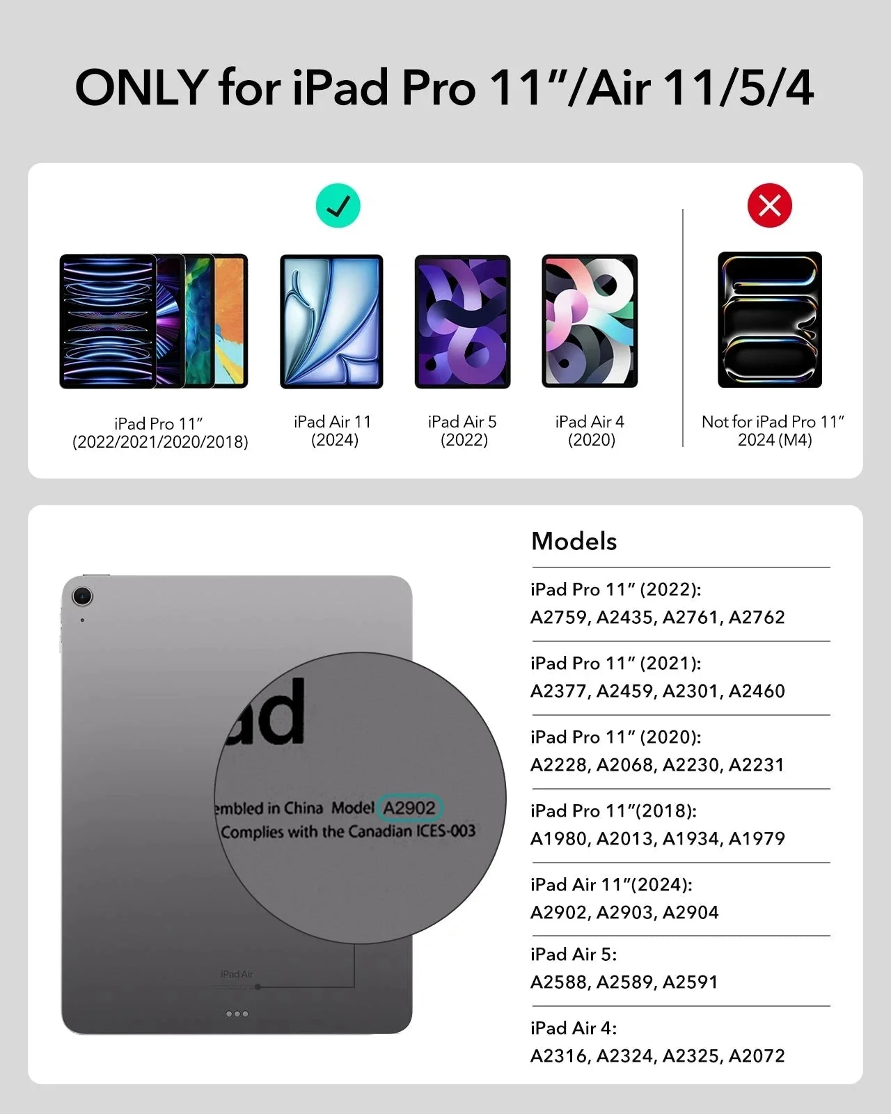 iPad Air 11” (2024) Rebound Magnetic Keyboard Case - US Layout-White - Image 2