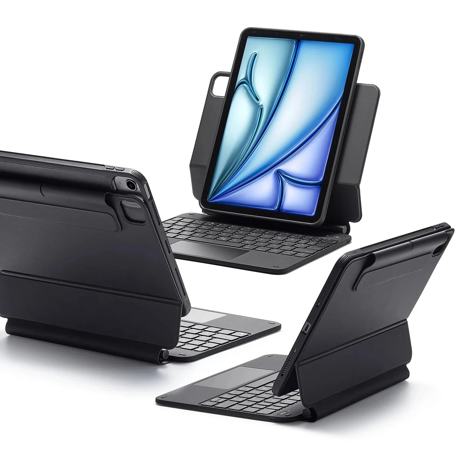 iPad Air 11” (2025) Rebound Magnetic Keyboard Case 360 - UK Layout-Black