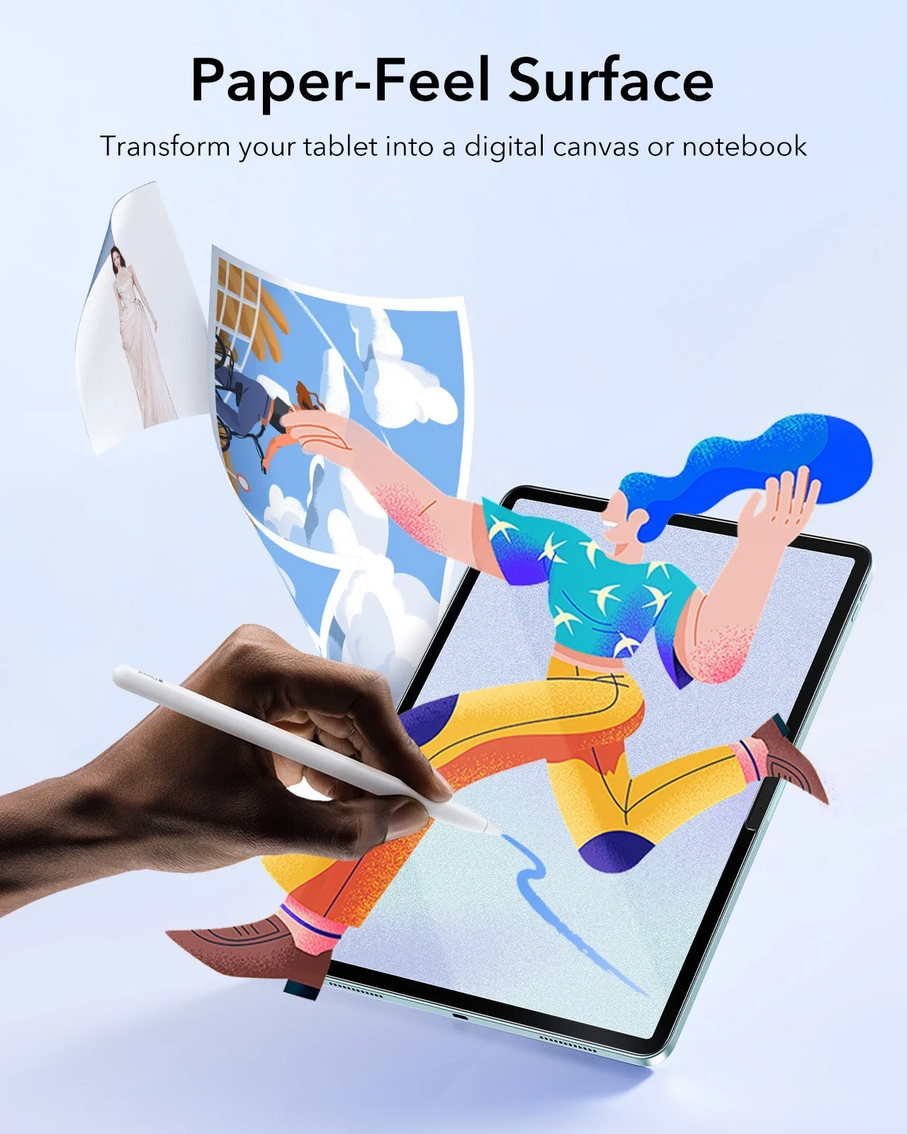 iPad Air 11" (2025) Paper-Feel Tempered-Glass Screen Protector Set - 2 Paper-Feel Tempered-Glass + 2 UltraFit Classic - Image 5