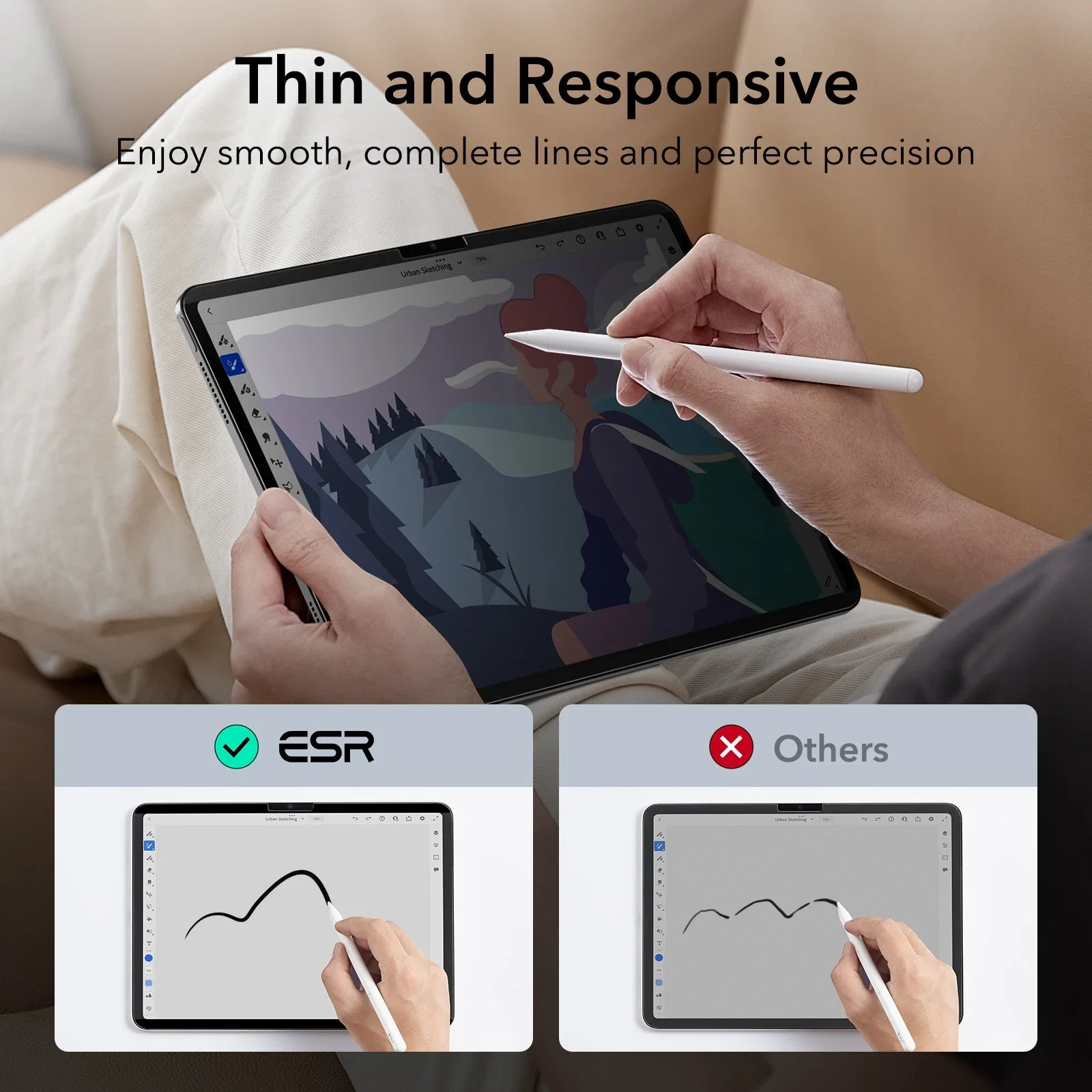 iPad Air 11" (2024) Privacy Magnetic Screen Protector Set - 1 Privacy + 2 Tempered-Glass - Image 6