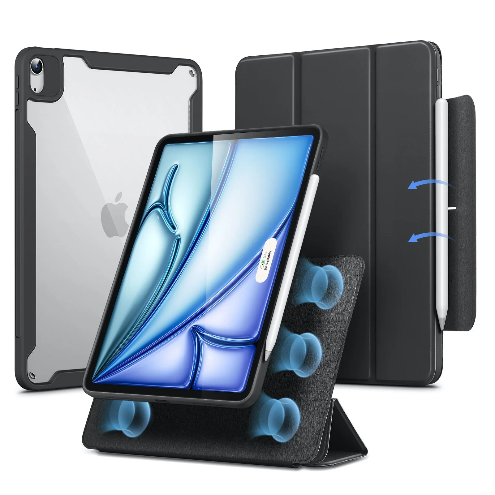 iPad Air 11" (2025) Rebound Hybrid Case 360 - Black