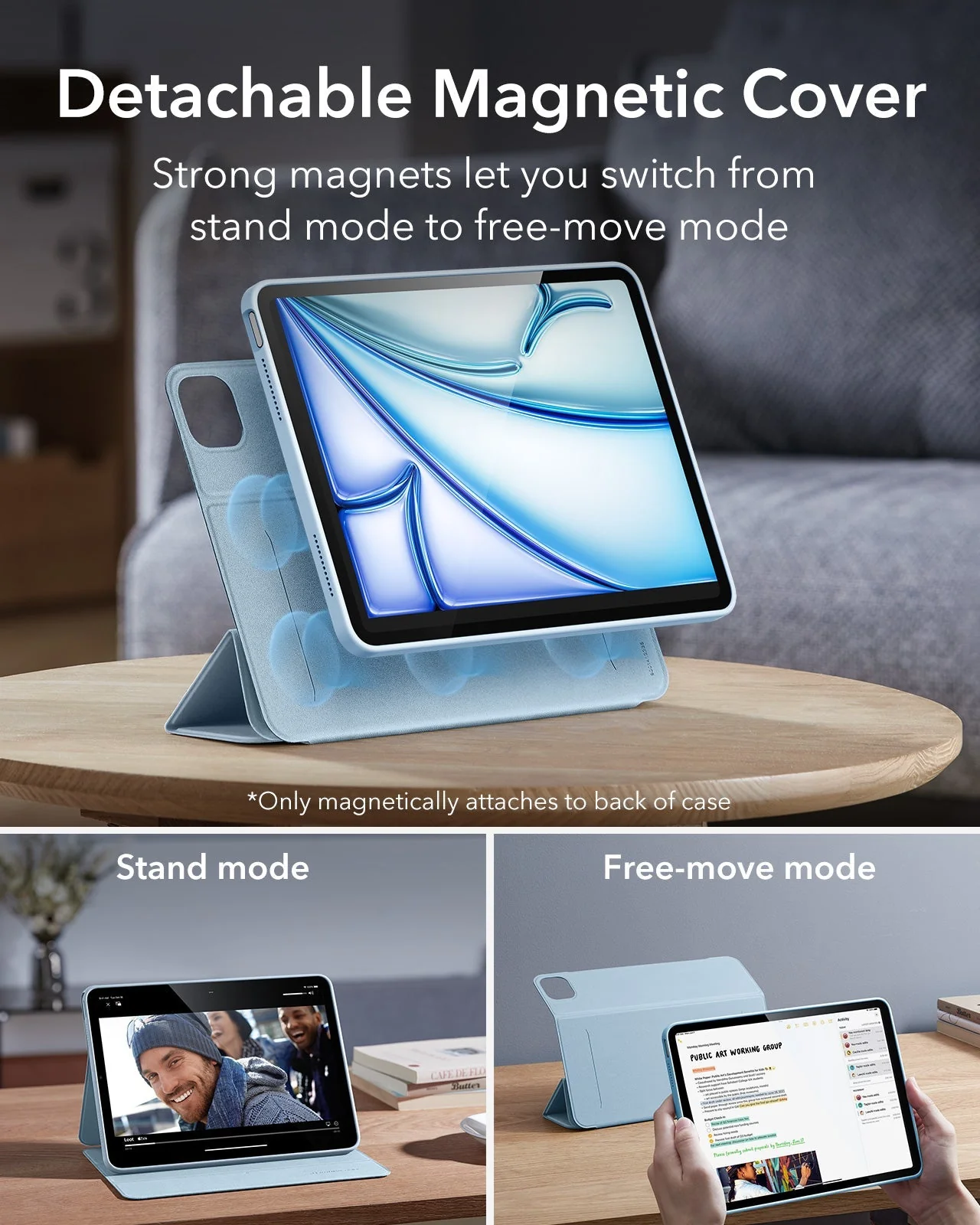 iPad Air 11" (2025) Rebound Hybrid Case 360 - Sky Blue - Image 4