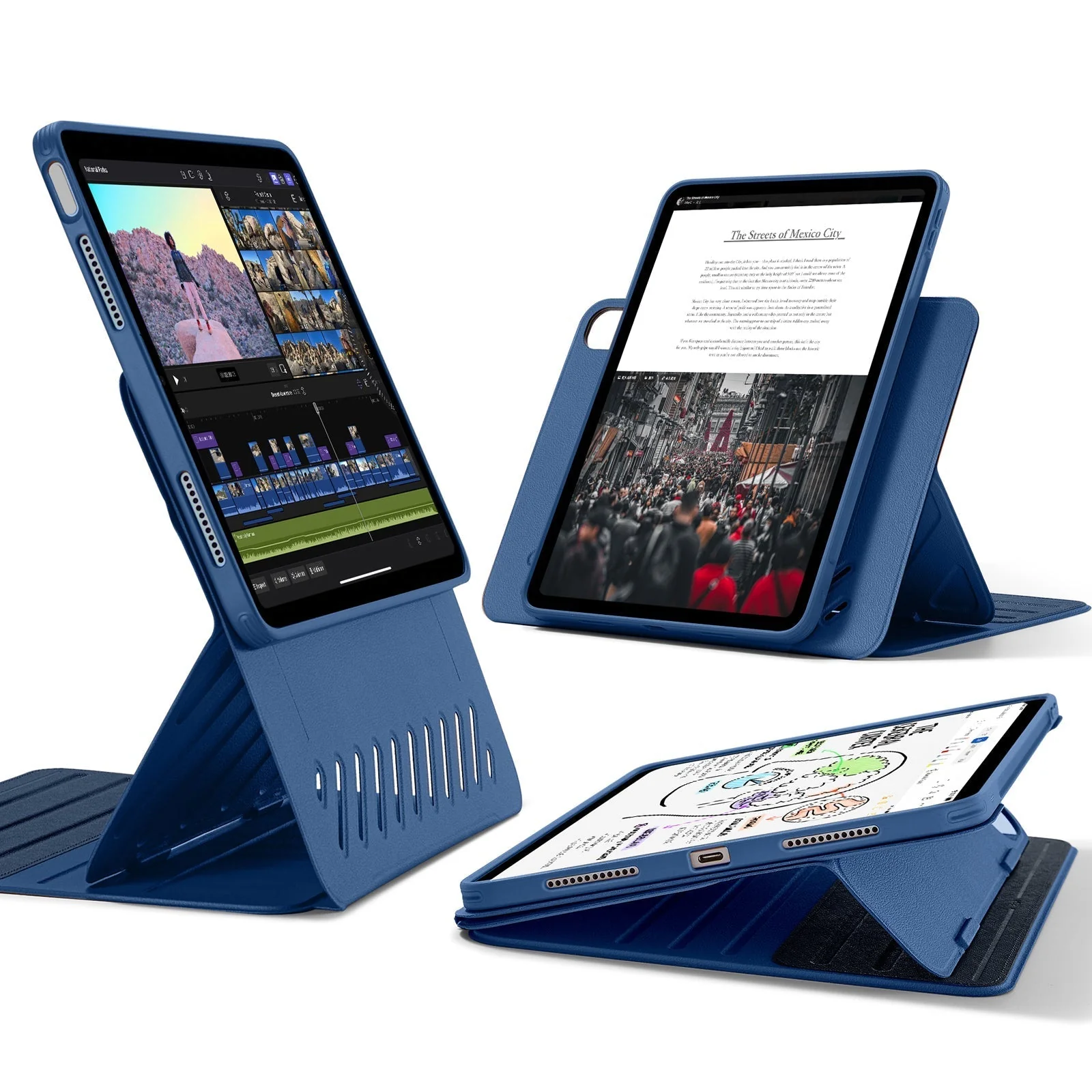 iPad Air 11" (2025) Shift Magnetic Case - Navy Blue