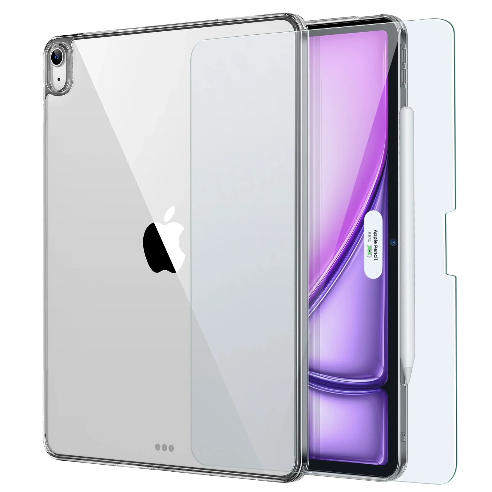 iPad Air 13ʺ (2025/2024) Classic Hybrid Protection Bundle - Clear Black