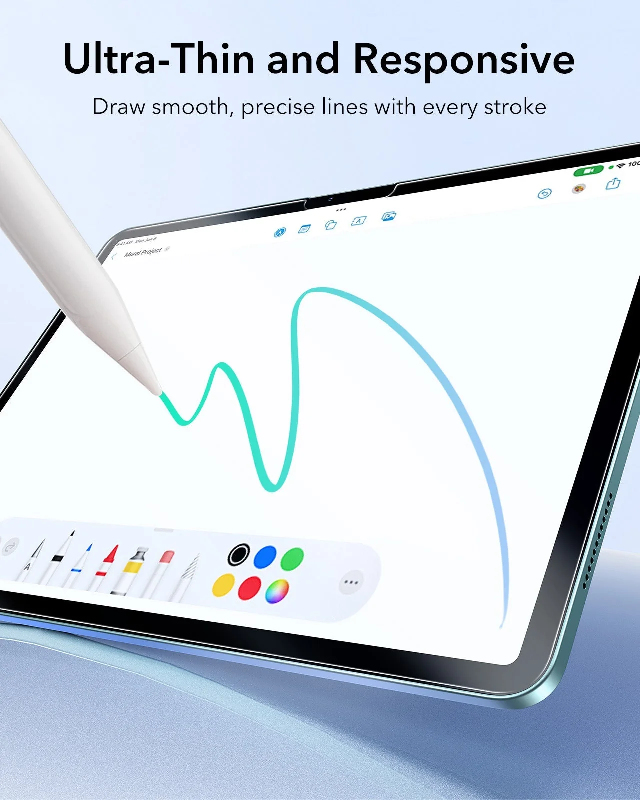 iPad Air 13" (2025) Paper-Feel Tempered-Glass Screen Protector Set - 2 Paper-Feel Tempered-Glass + 2 UltraFit Classic - Image 7