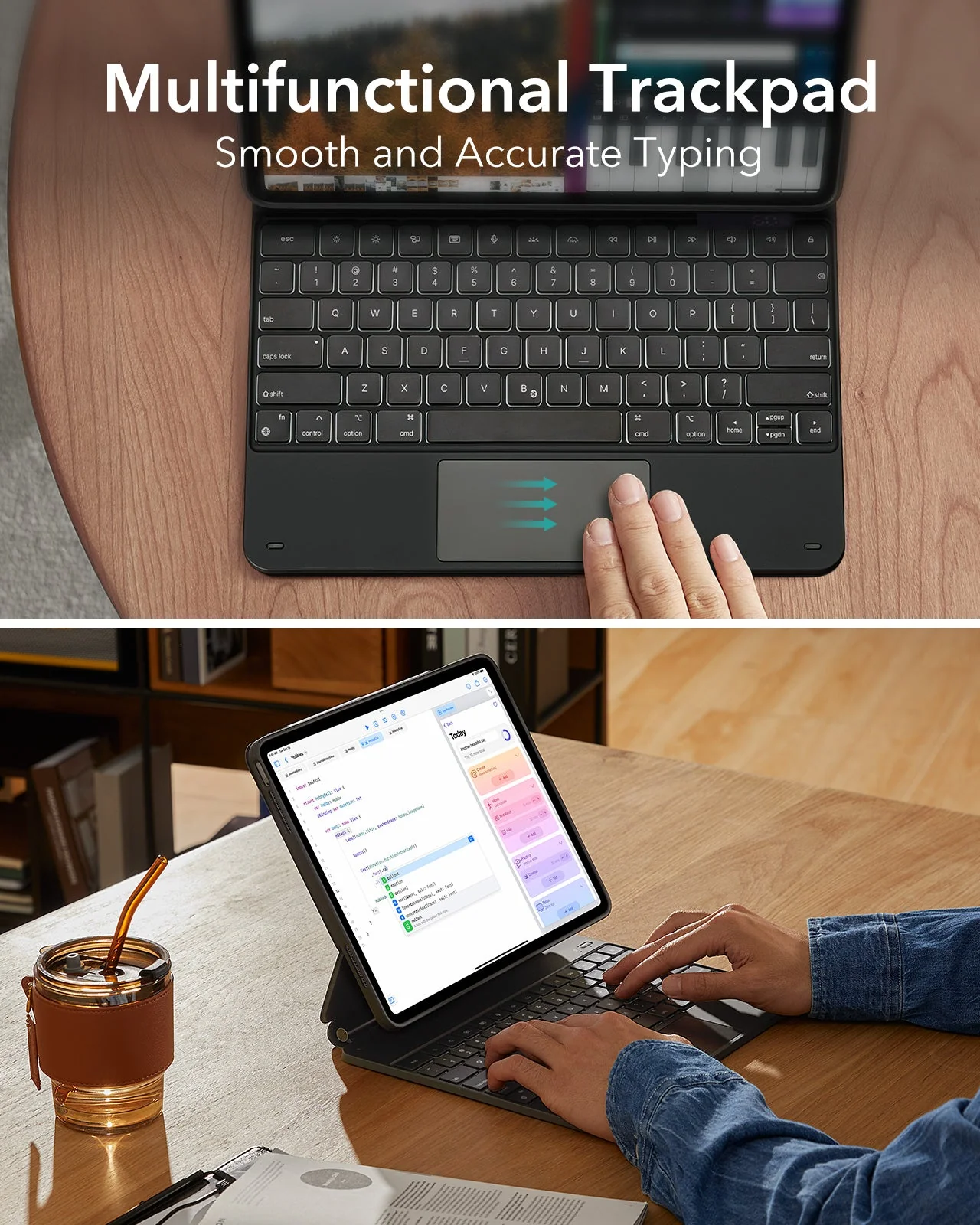 iPad Air 13” (2024) Rebound Magnetic Keyboard Case 360 - UK Layout-Black - Image 6