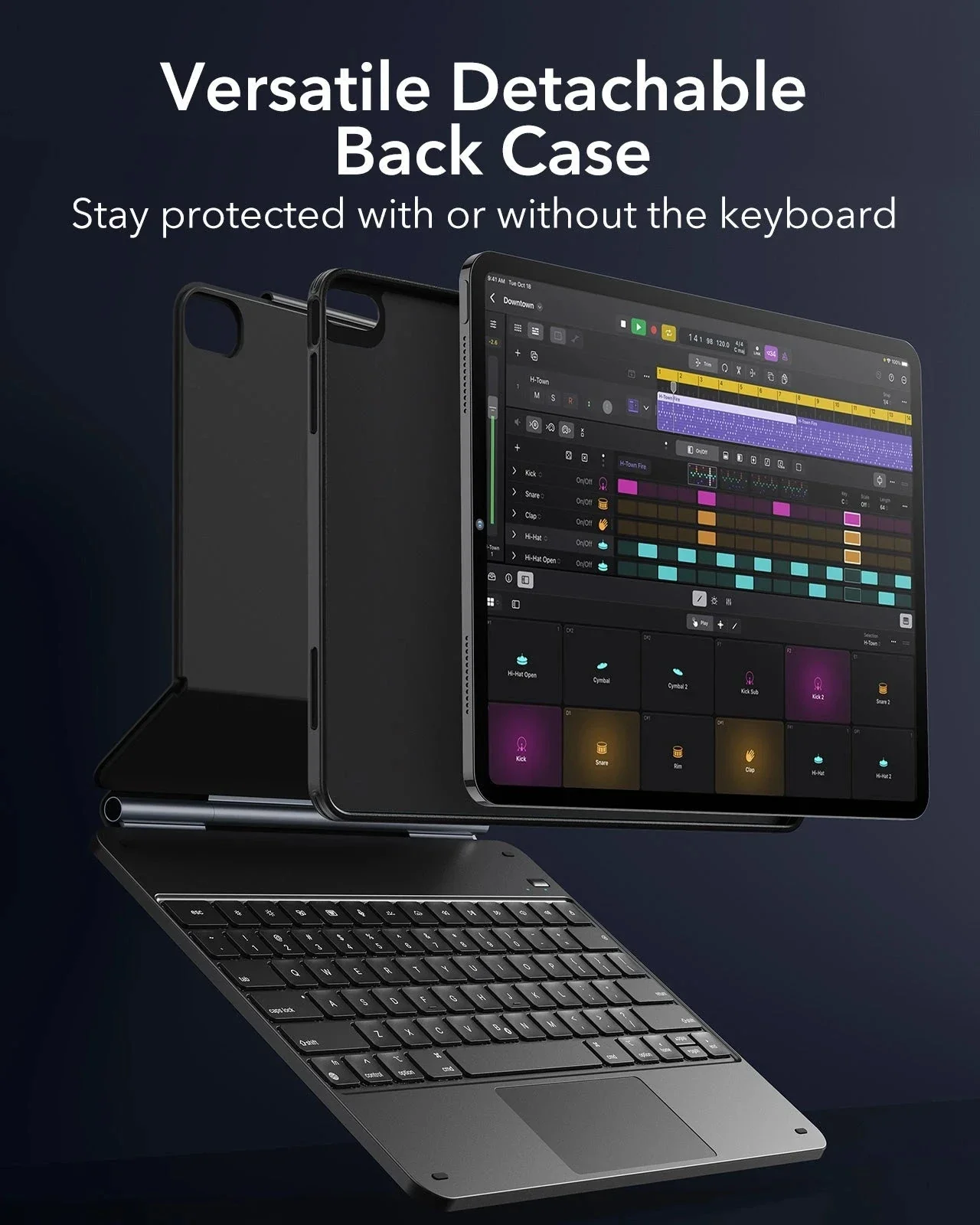 iPad Air 13” (2024) Rebound Magnetic Keyboard Case 360 - US Layout-Blue - Image 4