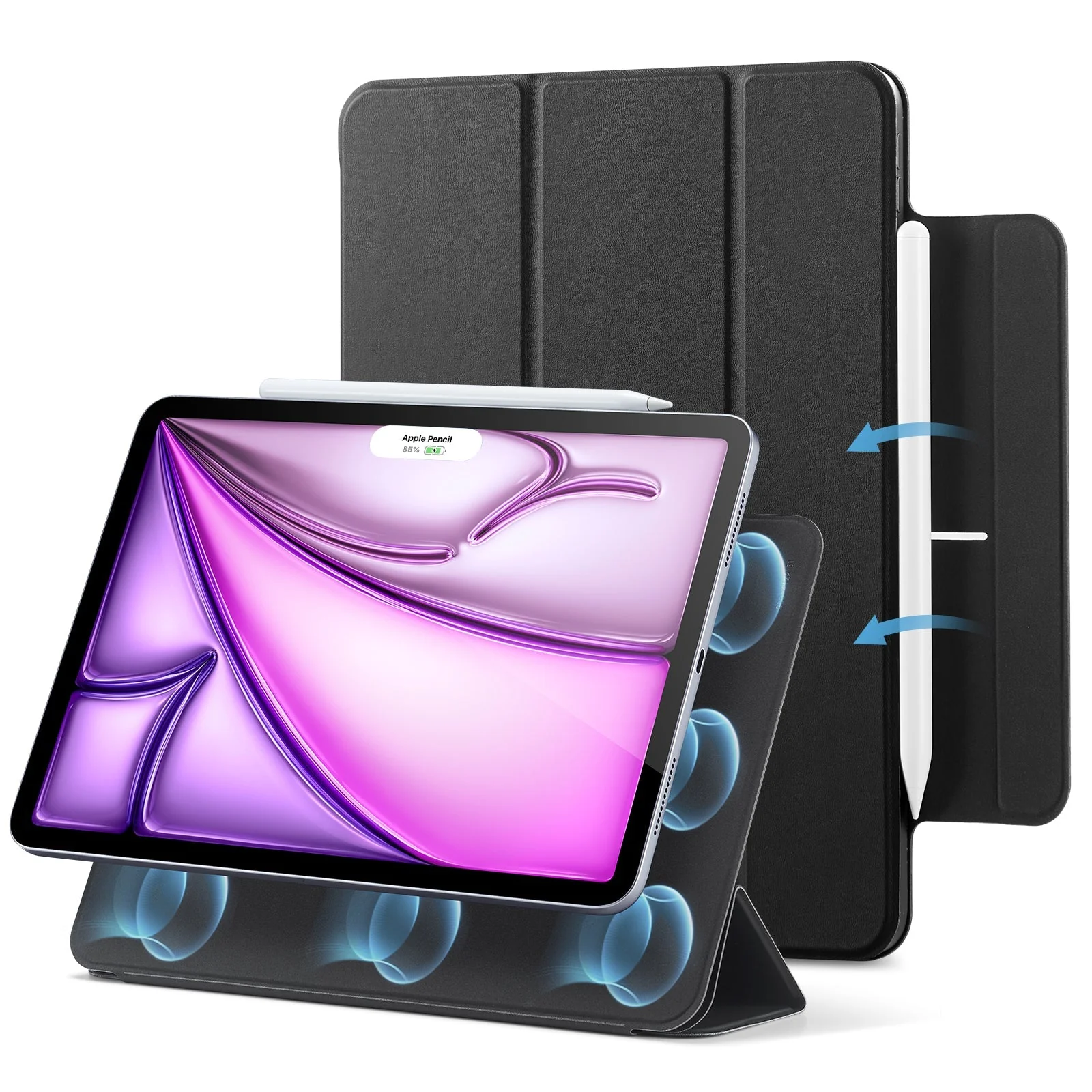 iPad Air 13" (2025) Rebound Magnetic Case - Black