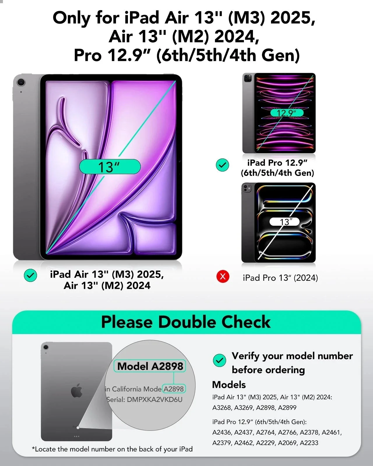 iPad Air 13" (2025) Rebound Magnetic Case - Black - Image 2