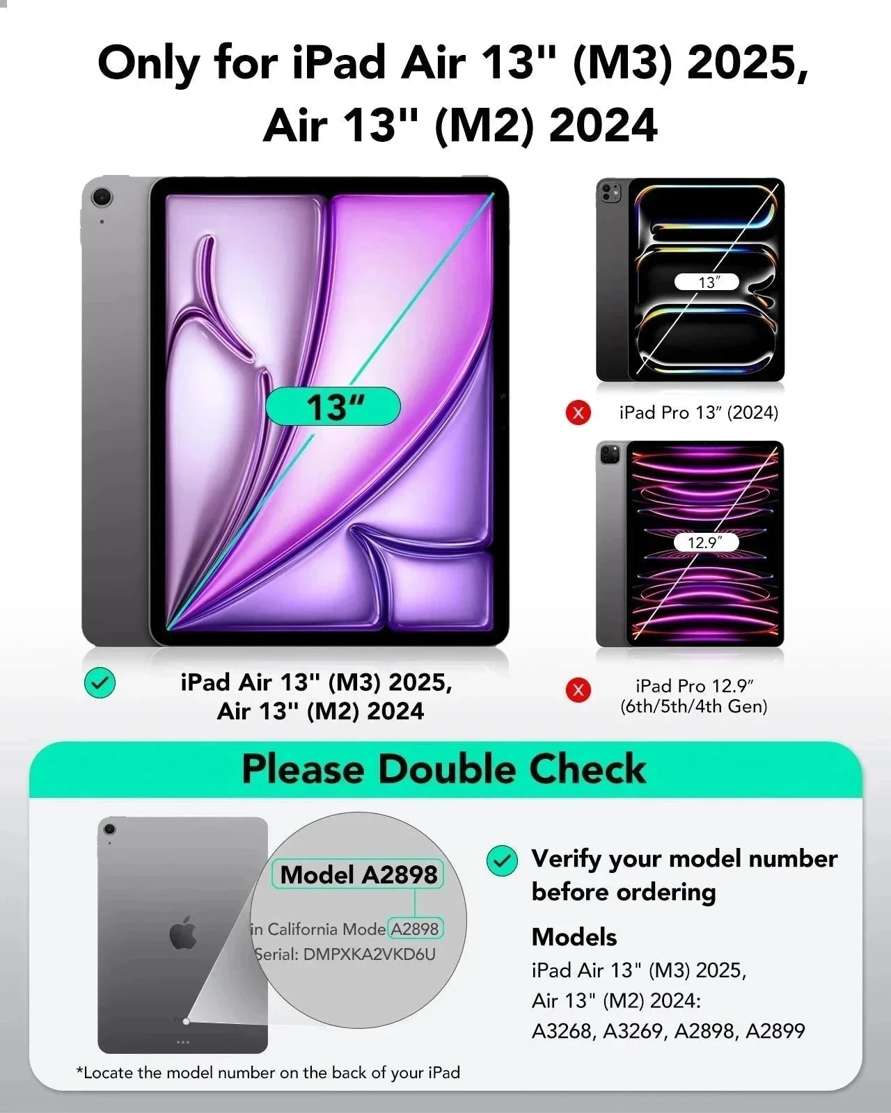 iPad Air 13” (2025) Rebound Magnetic Keyboard Case 360 Protection Bundle - US Layout-Black - Image 2