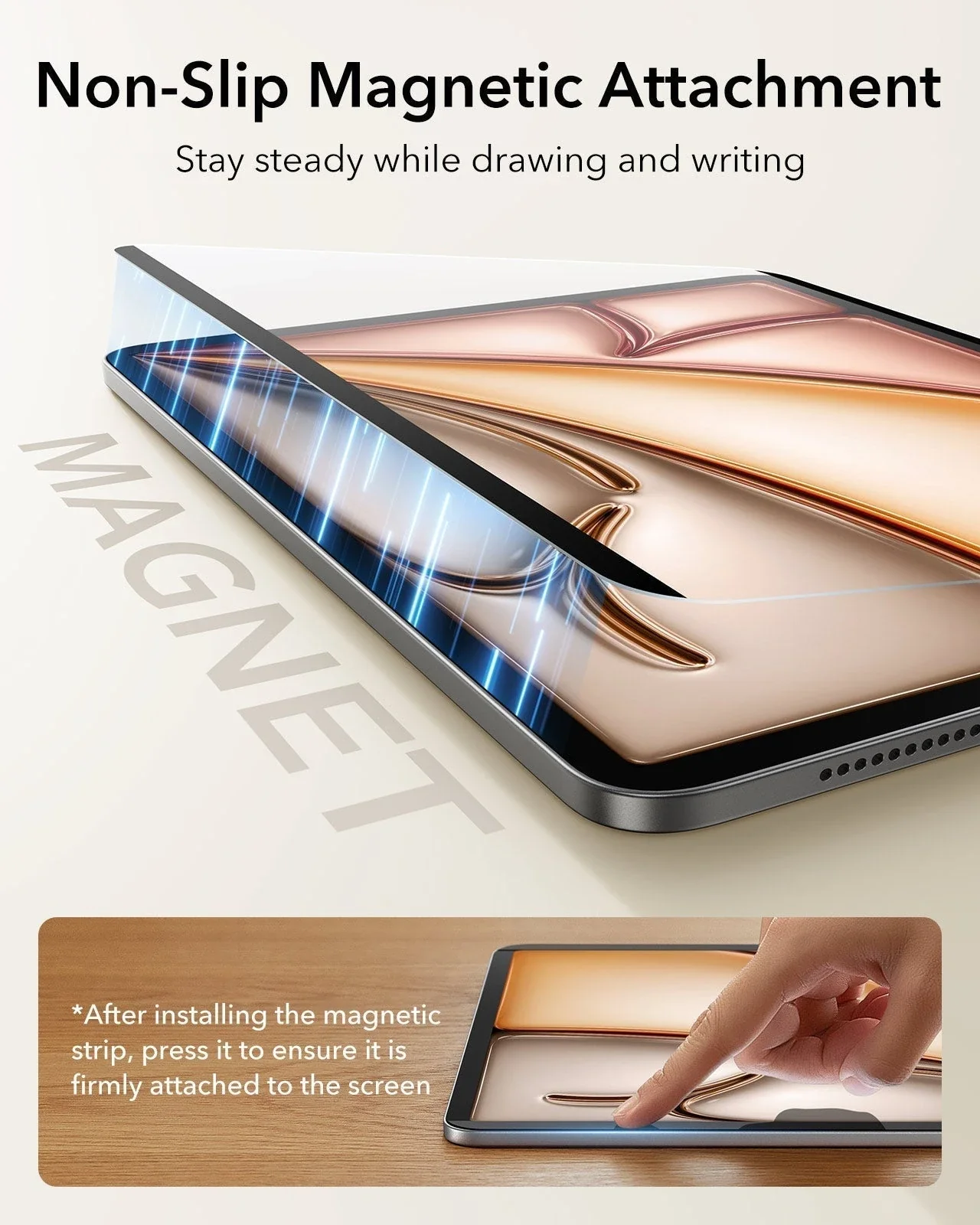 iPad Air 13” (2025) Rebound Magnetic Keyboard Case 360 Protection Paper-Feel Bundle - US Layout-White - Image 23