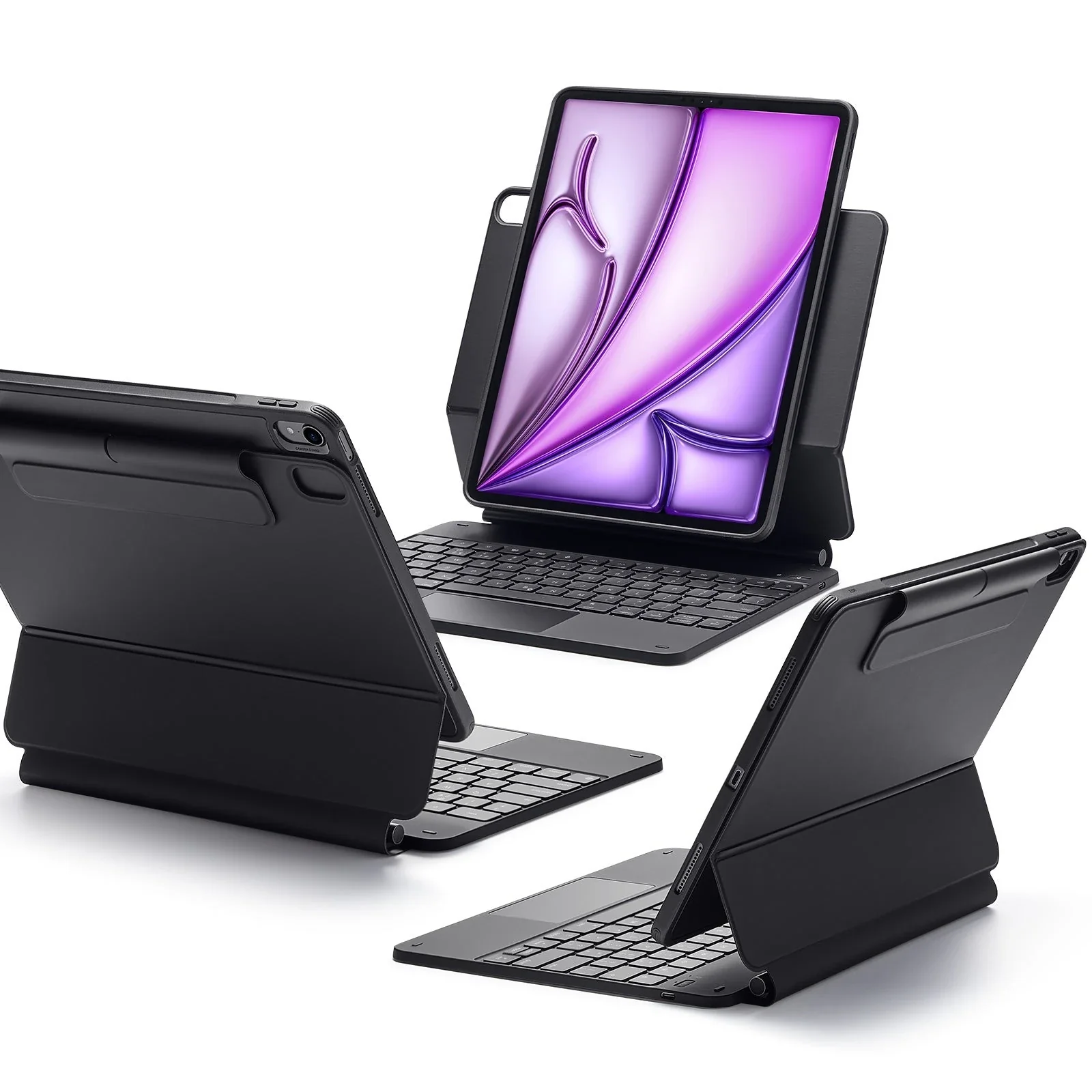 iPad Air 13” (2025) Rebound Magnetic Keyboard Case 360 - UK Layout-Black
