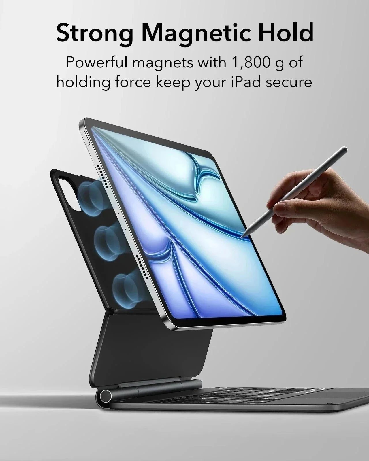 iPad Air 13″ (2025) Rebound Magnetic Keyboard Case - US Layout-Black - Image 6