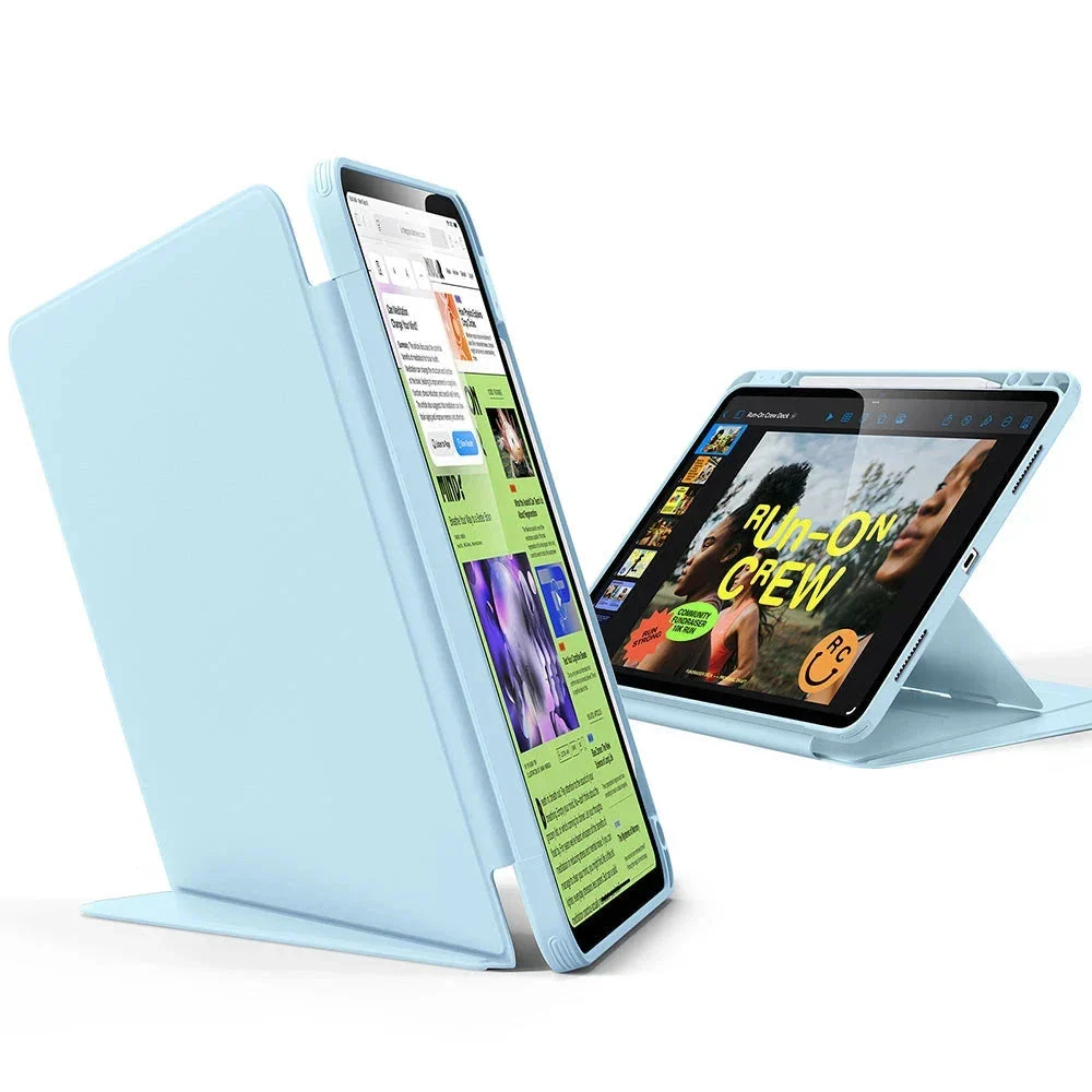 iPad Air 13" (M3) 2025 Bundle Flip Magnetic Case with Geo Digital Pencil - Sky Blue - Image 3