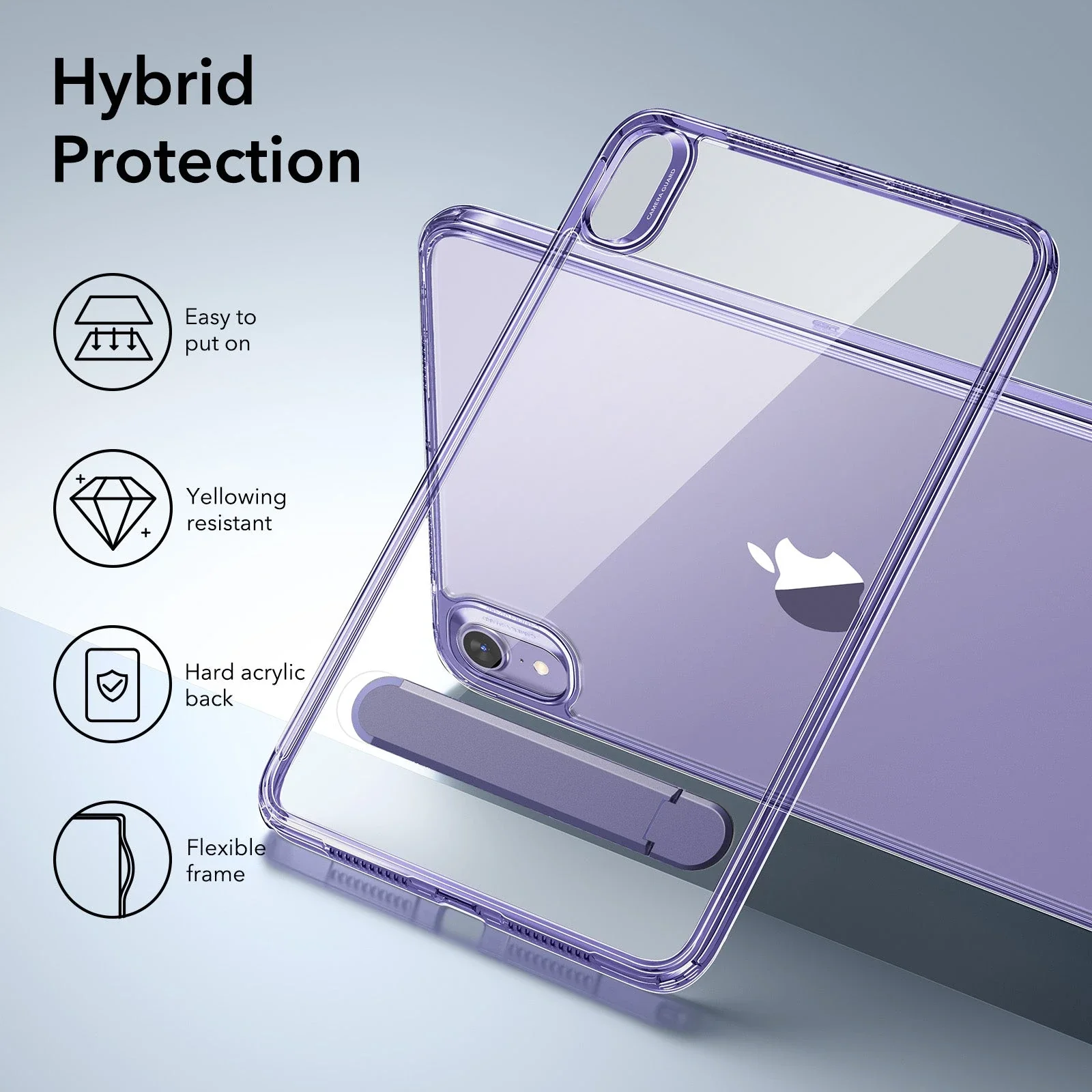 iPad mini 7/mini 6 Boost Kickstand Case - Clear Black - Image 6