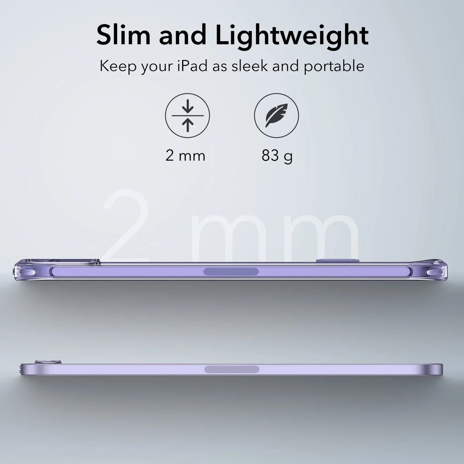 iPad mini 7/mini 6 Boost Kickstand Case - Clear Purple - Image 4