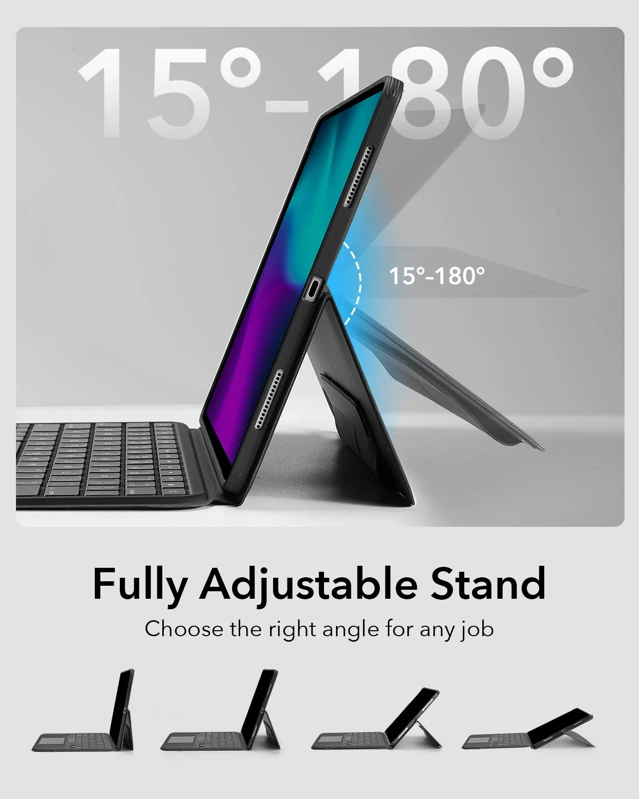 iPad Pro 11” (2024) Ascend Keyboard Case - US Layout-Black - Image 4