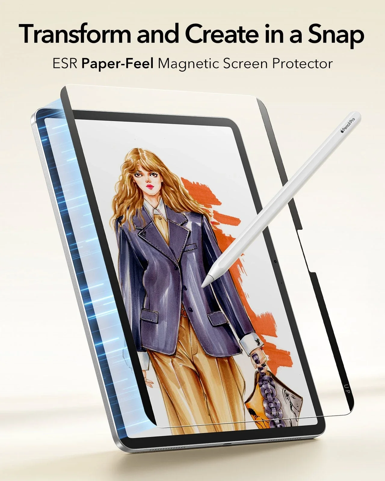 iPad Pro 11" (2025) Paper-Feel Magnetic Screen Protector - 1 Pack - Image 2